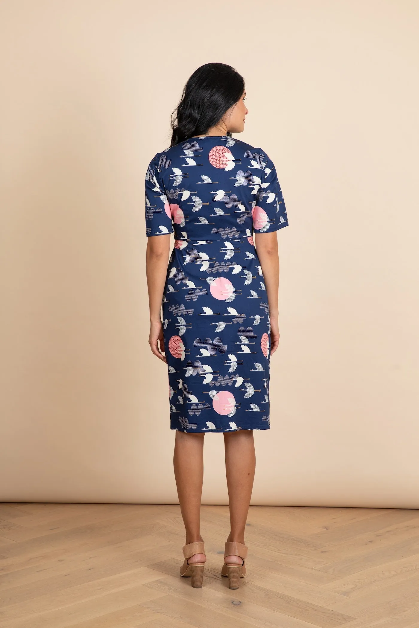 1000 CRANES V-Neck Pocket Dress