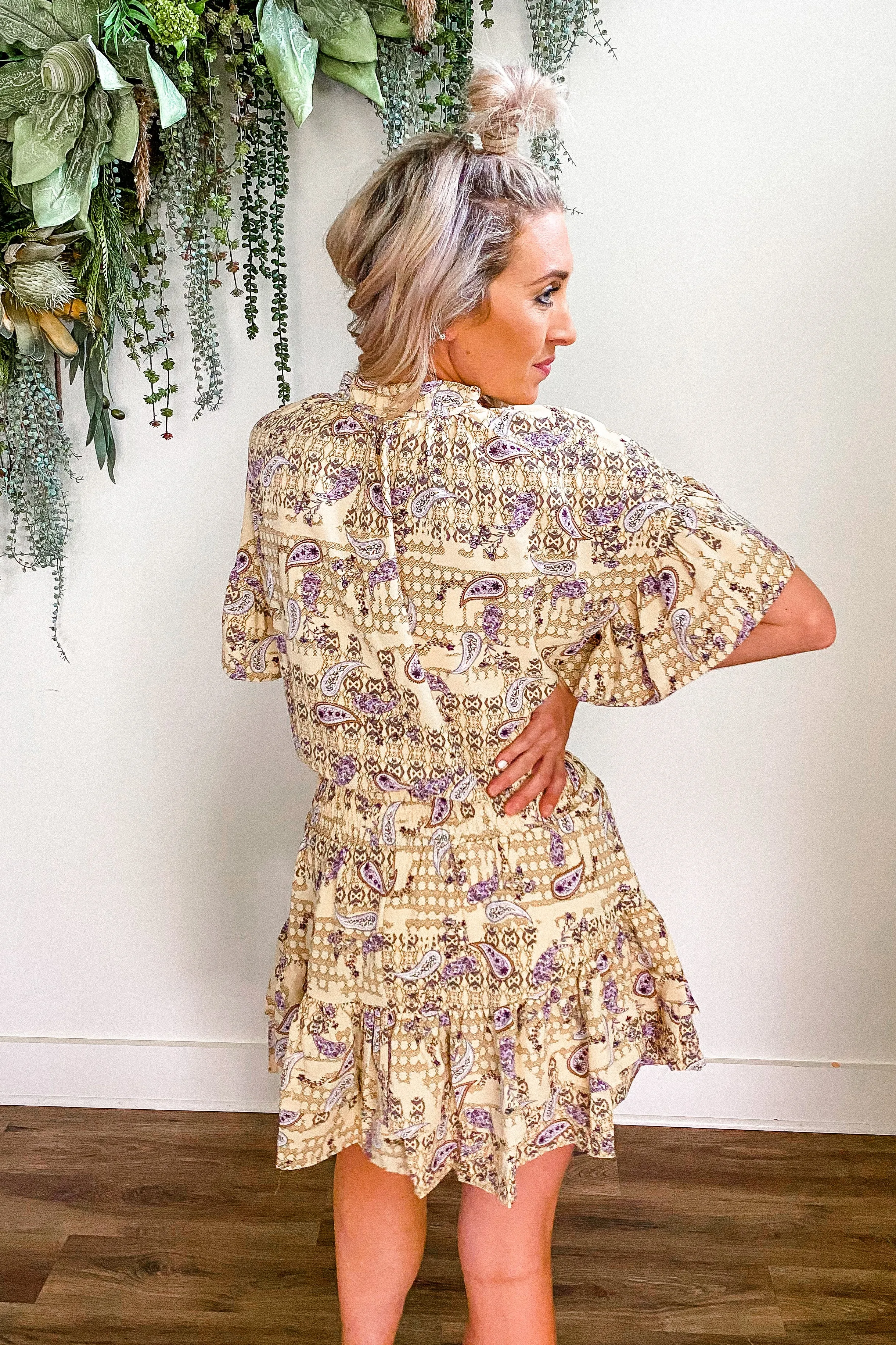 Alexis Paisley Printed Ruffle Dress | FINAL SALW