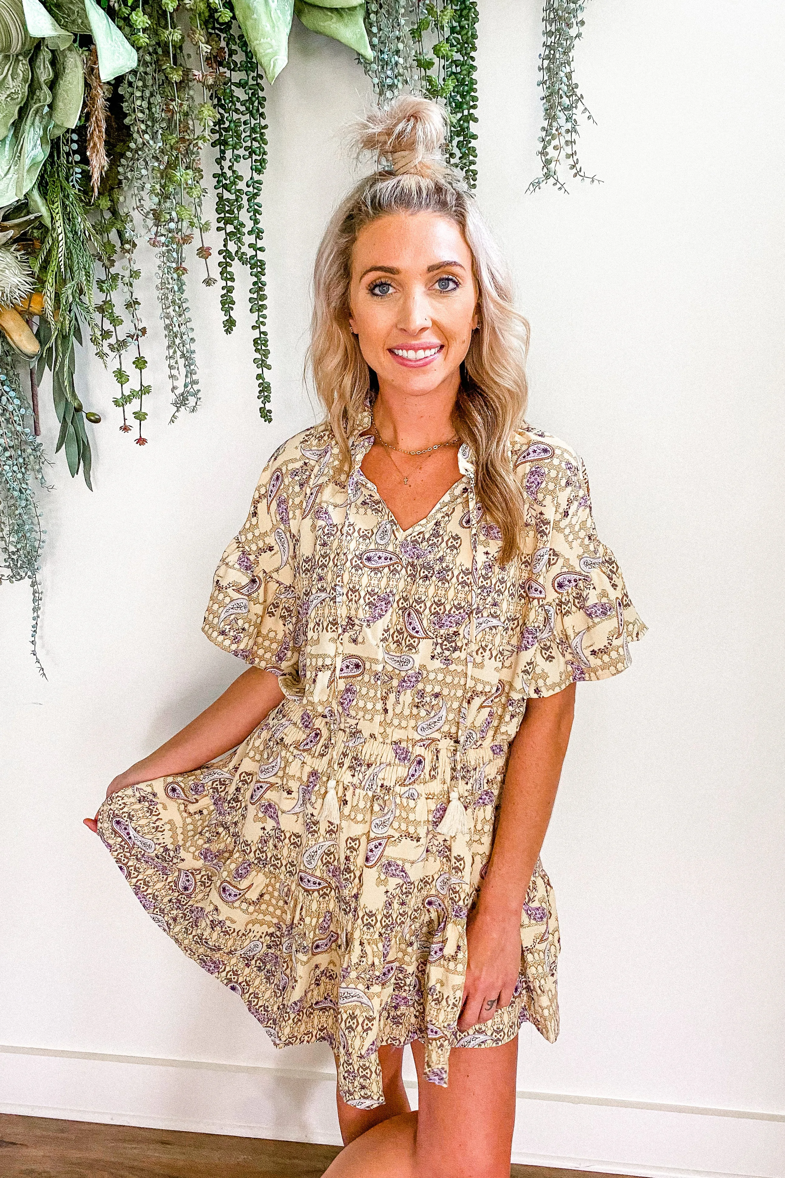 Alexis Paisley Printed Ruffle Dress | FINAL SALW