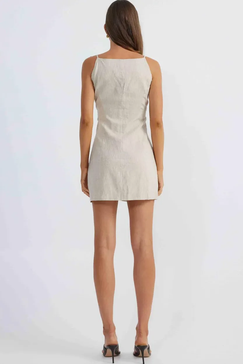 Allegra Linen Dress - Natural