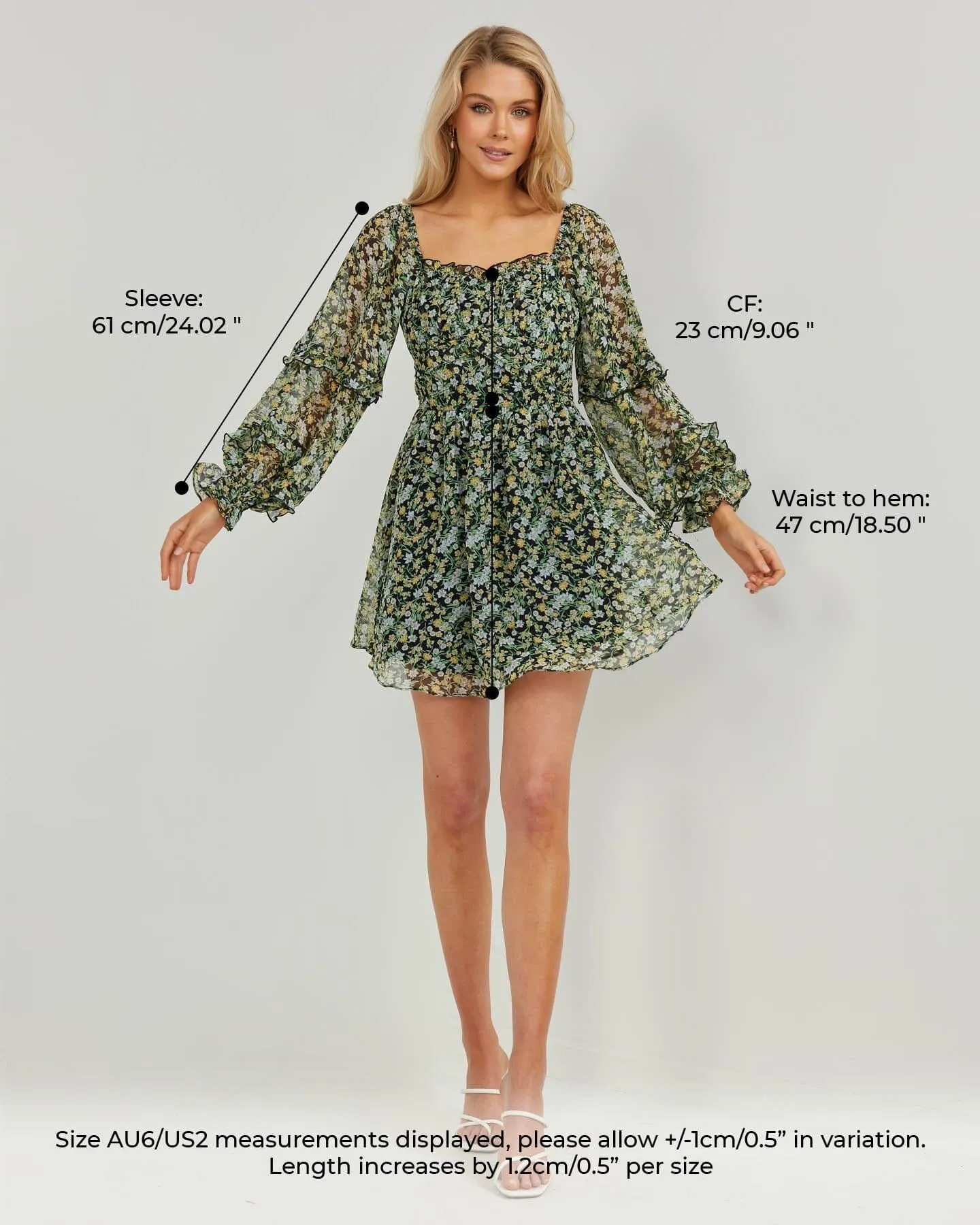 Green Floral Allira Dress - Elegant Summer Pattern