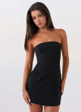 Allora Strapless Mini Dress - Black