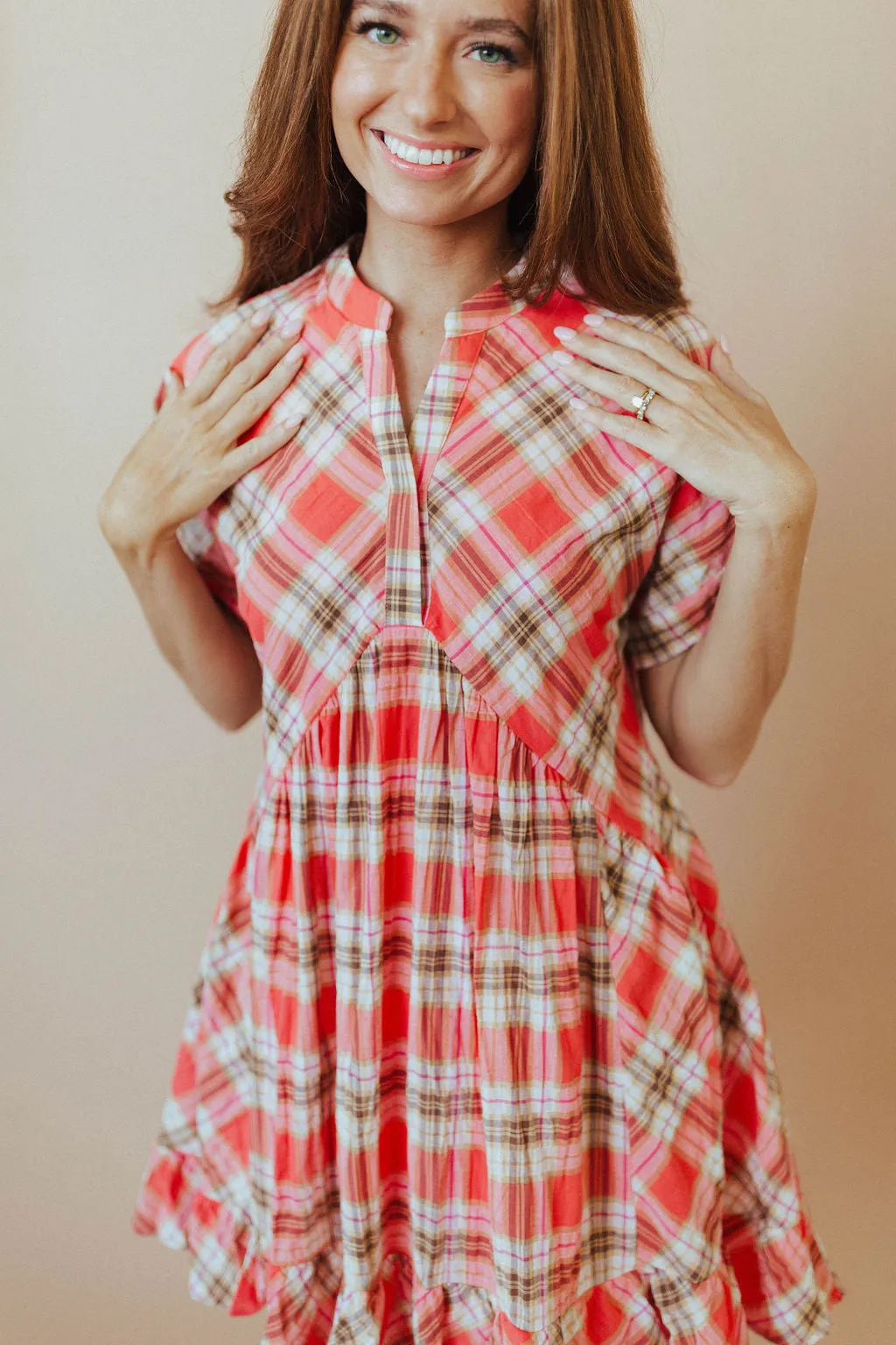 Angie Plaid Dress