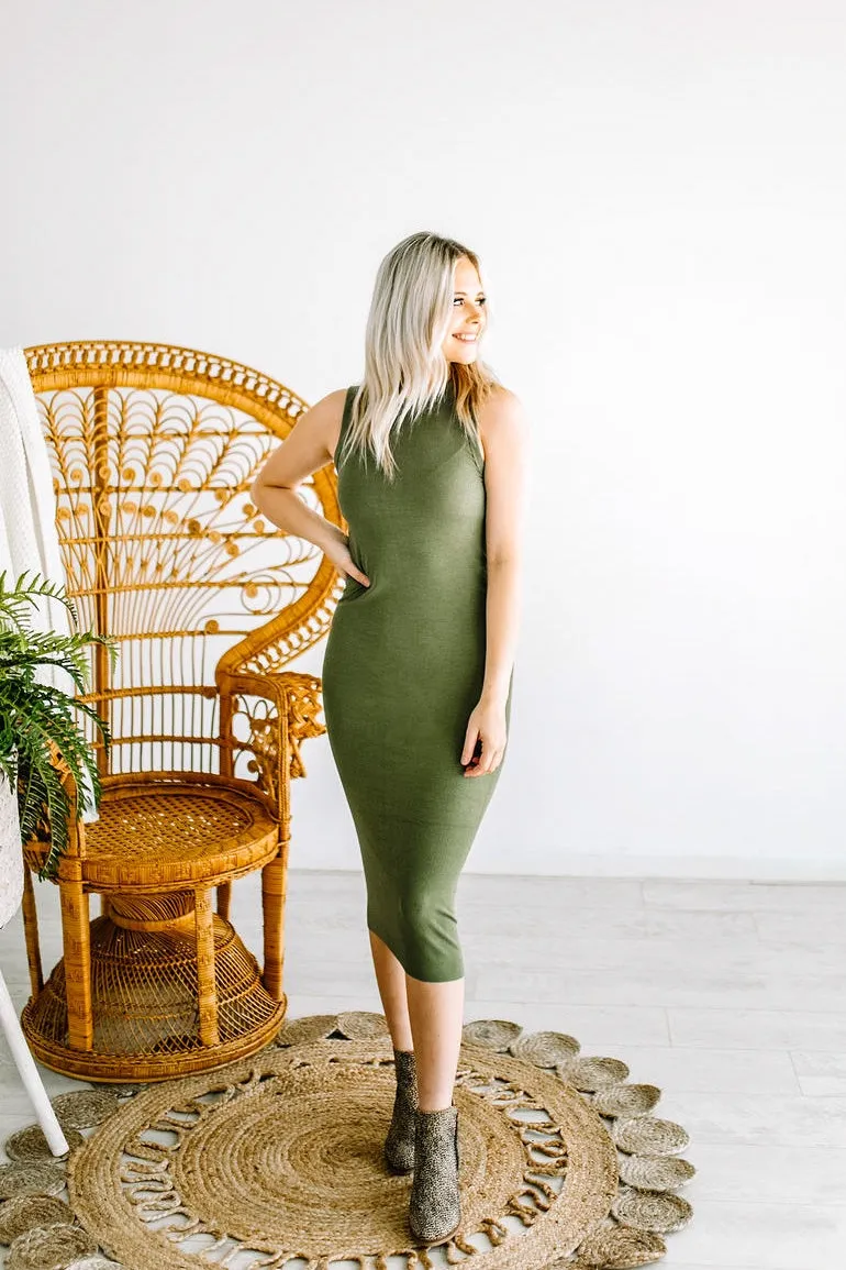 Anne Ribbed Racerback Maxi Dress | TWO COLORS | FINAL SALE