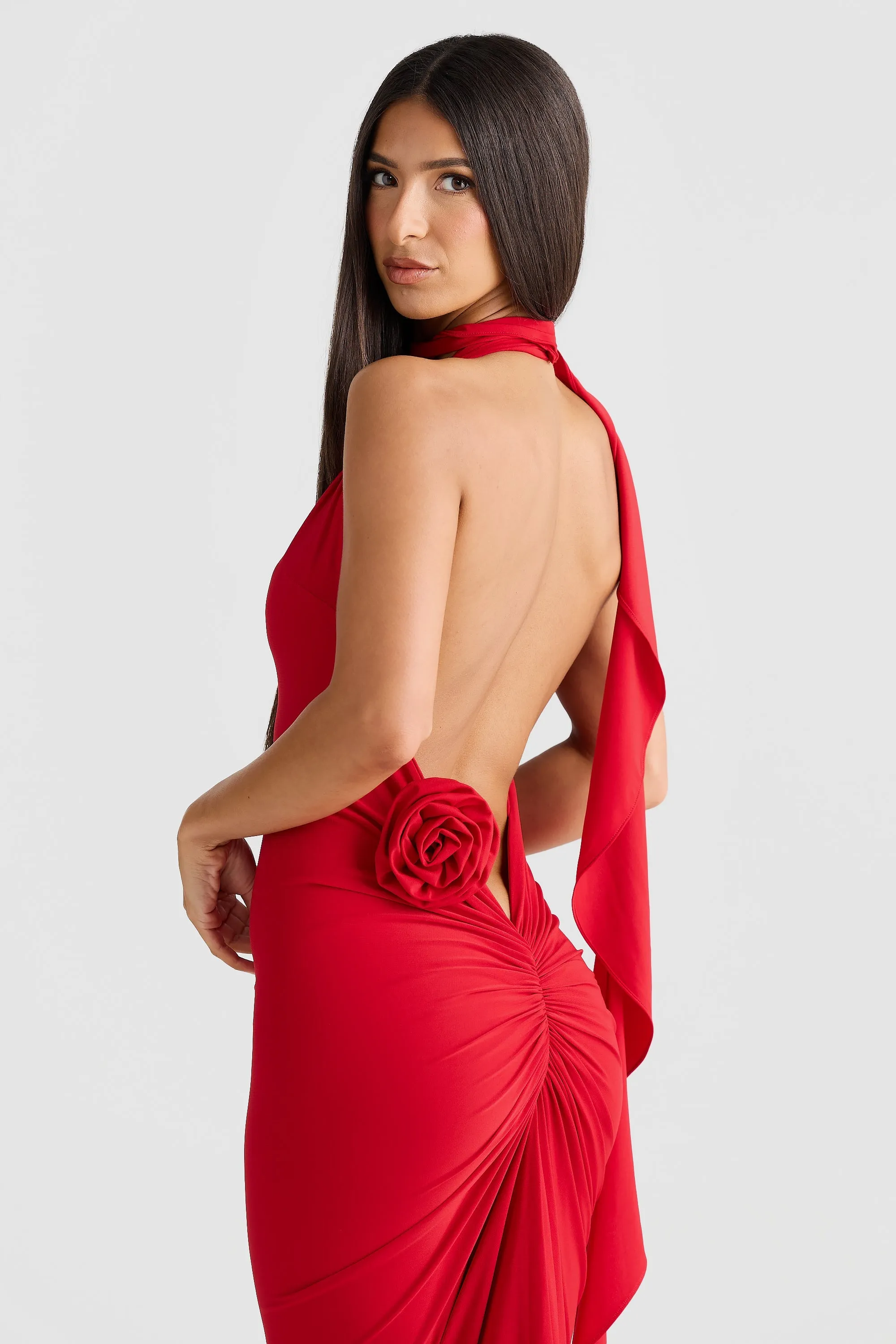 Elegant Arabella Red Dress - Womens Fashion Attire