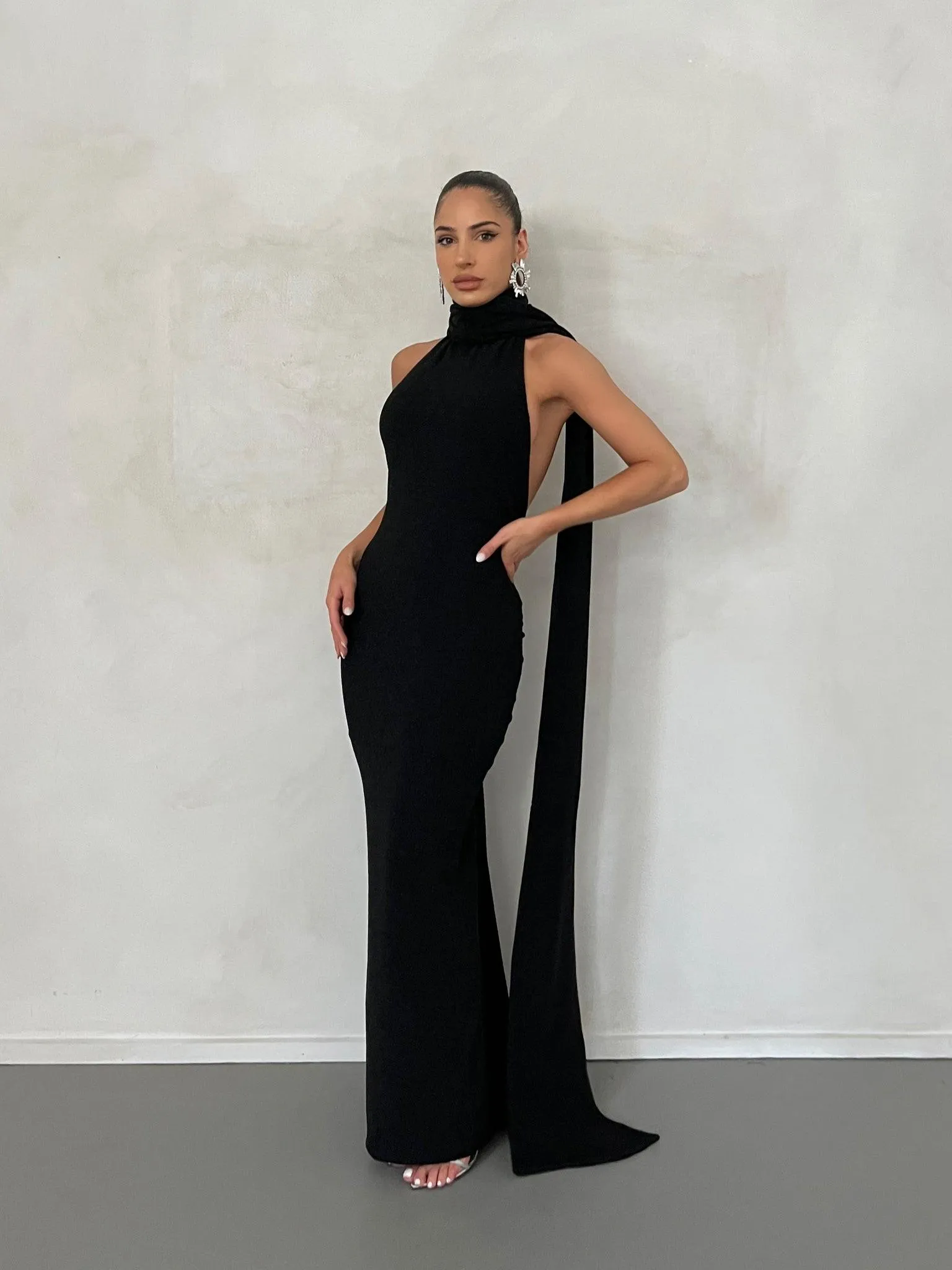 Aurora Gown - Black Foil