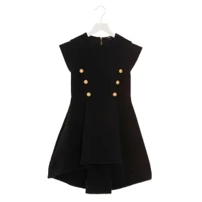 BALMAIN KIDS Logo Button Dress