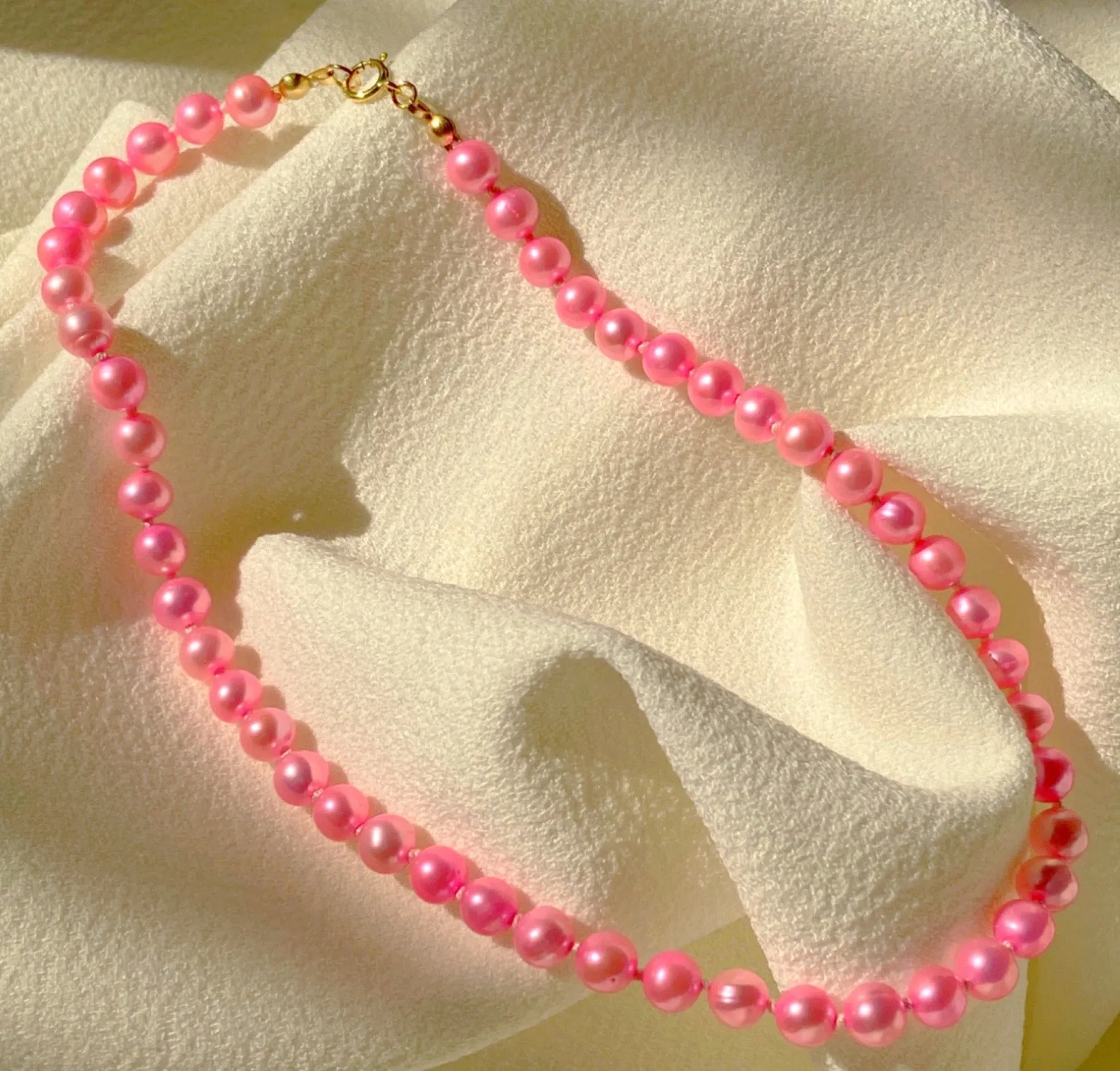 Barbie Pink Pearl Necklace