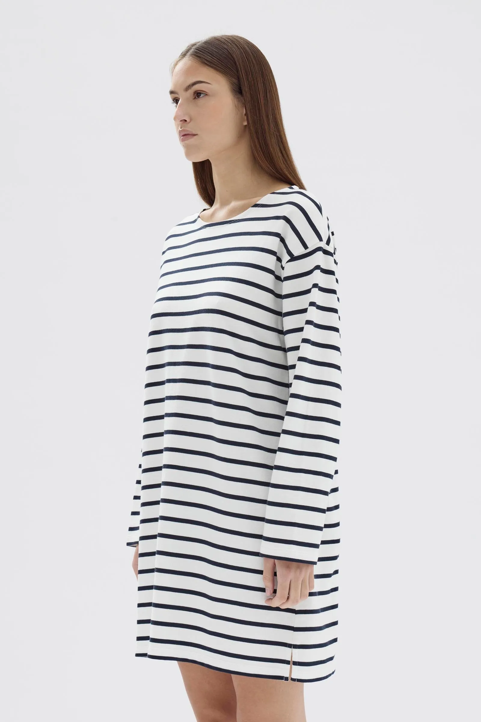 Bateau Long Sleeve Tee Dress