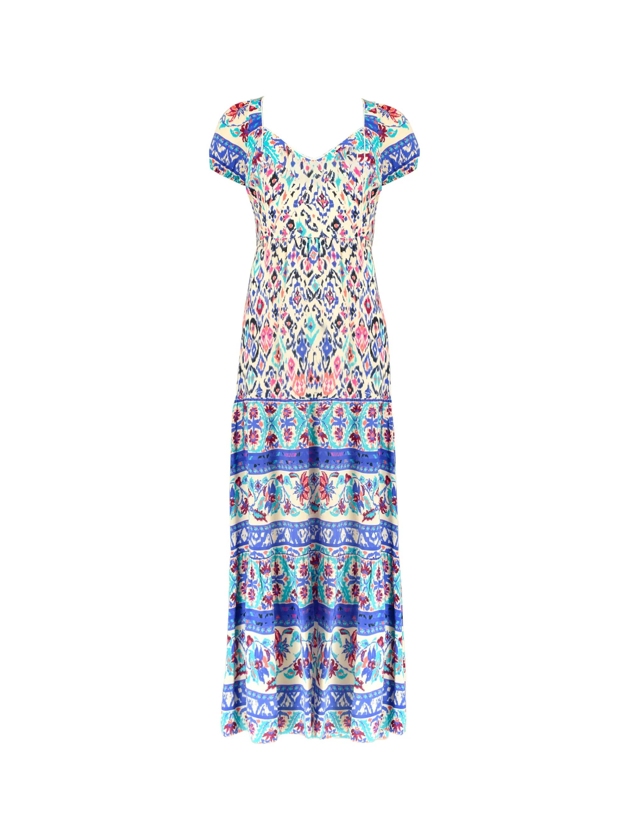 Border Paisley Print Maxi Dress