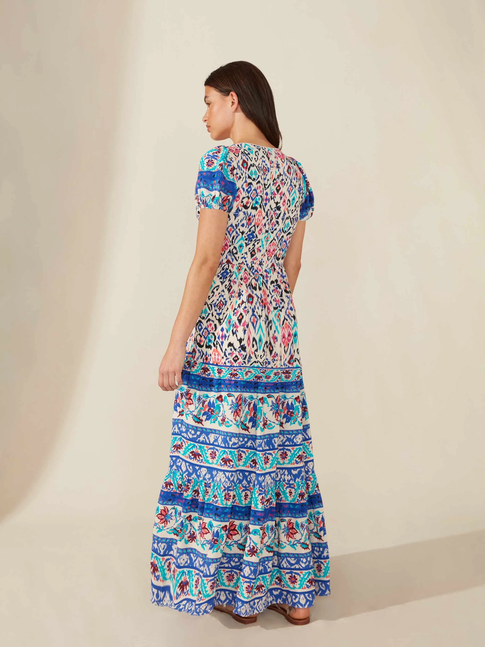 Border Paisley Print Maxi Dress