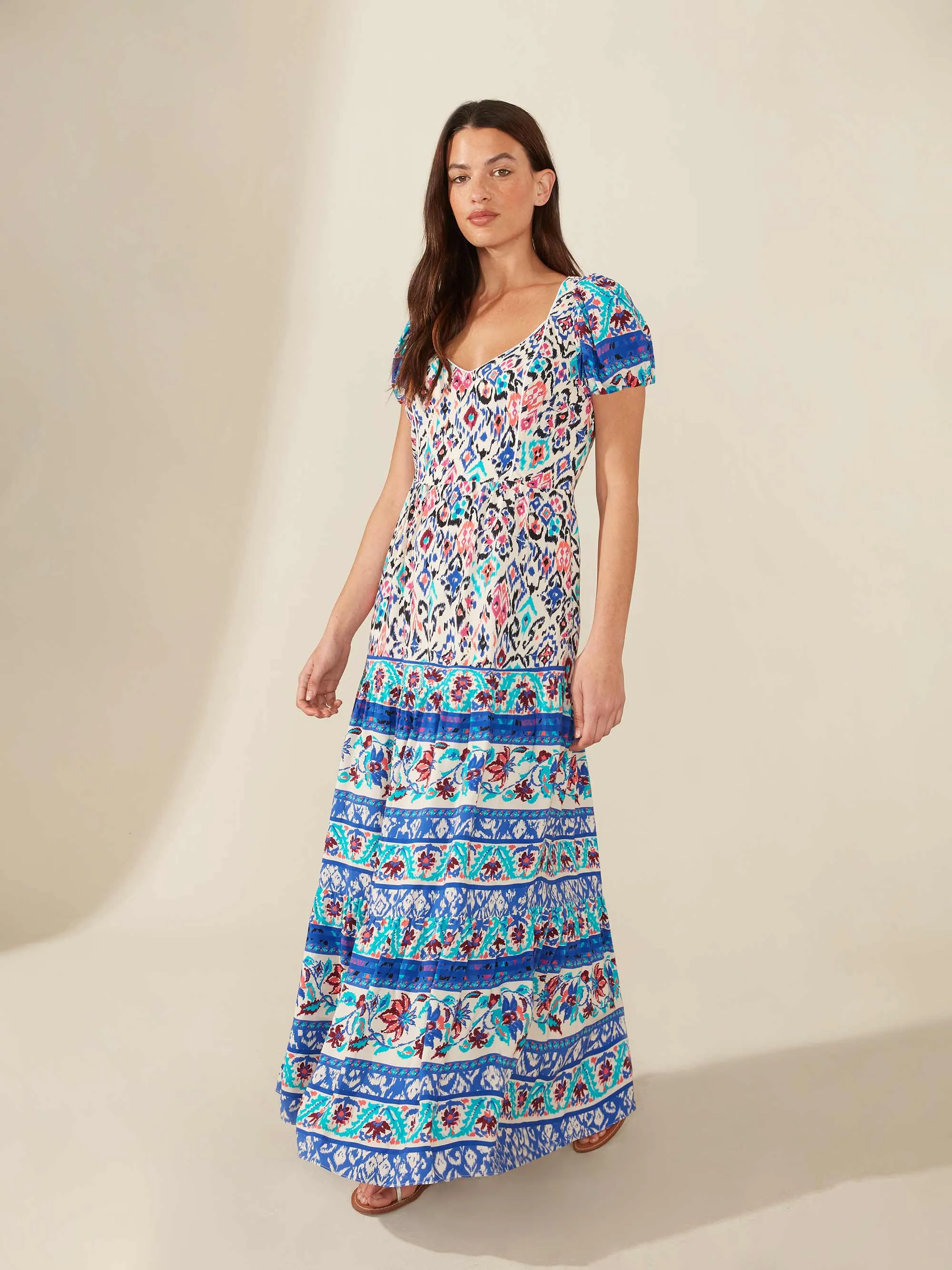 Border Paisley Print Maxi Dress