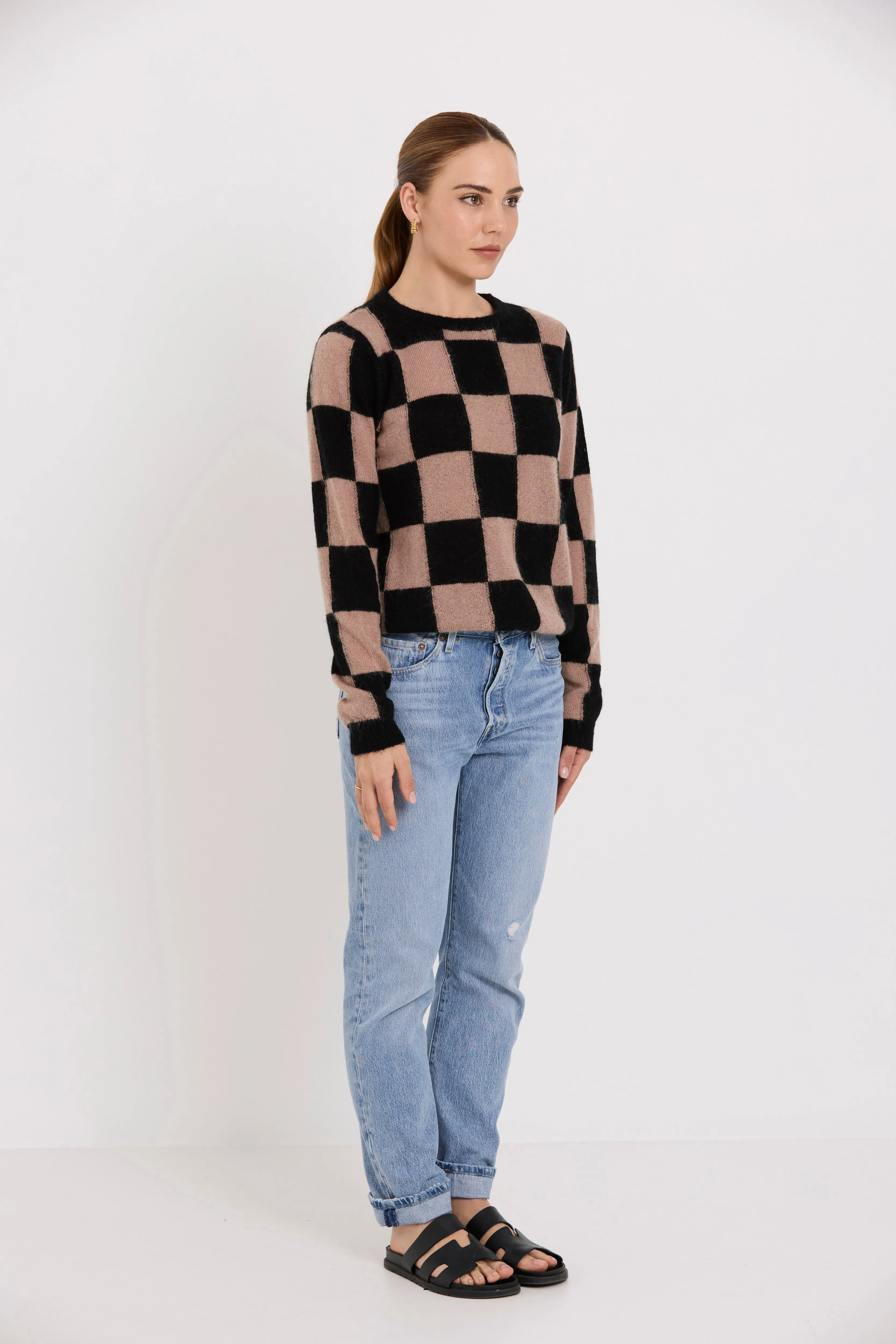 Box Jumper | Black Check