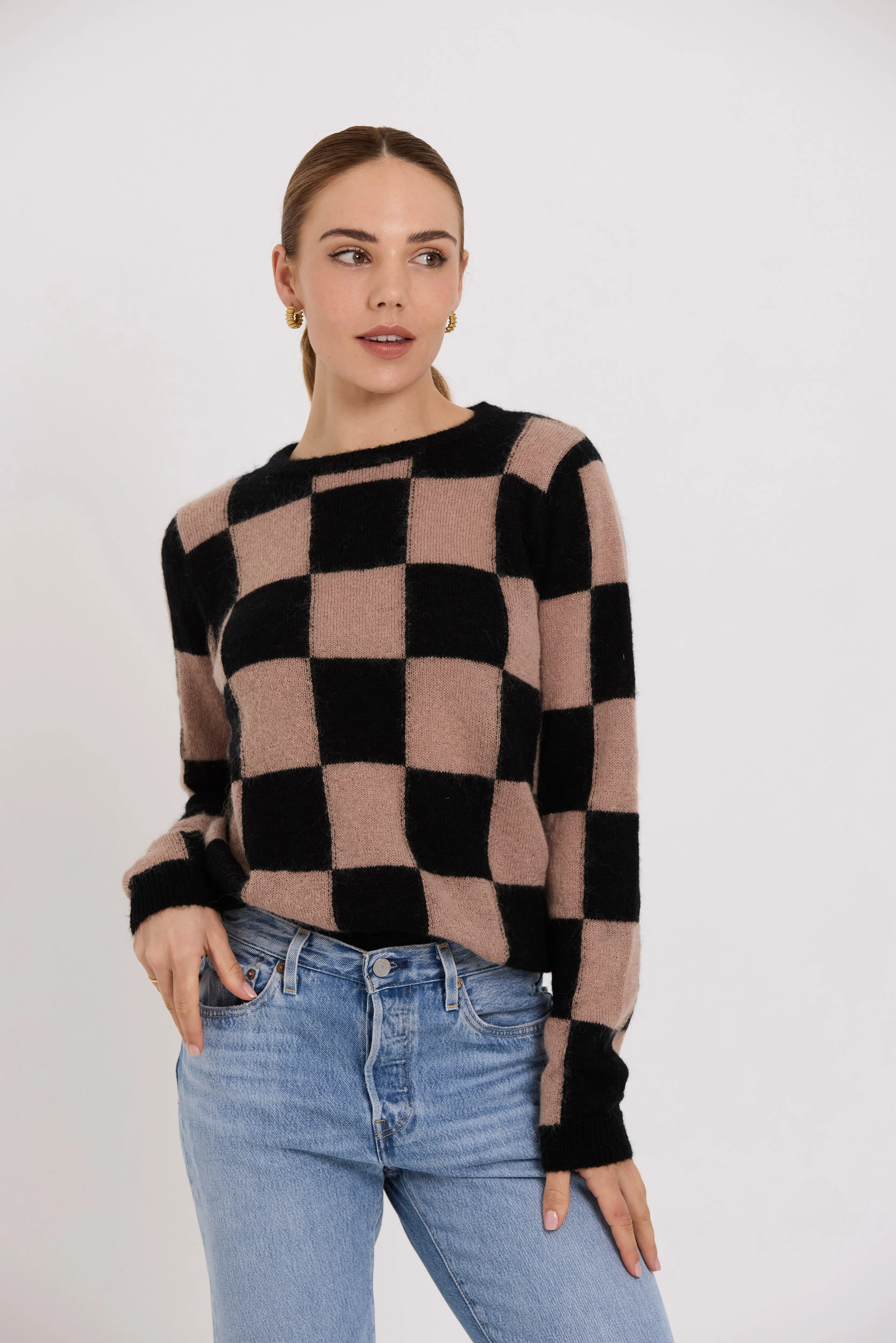 Box Jumper | Black Check