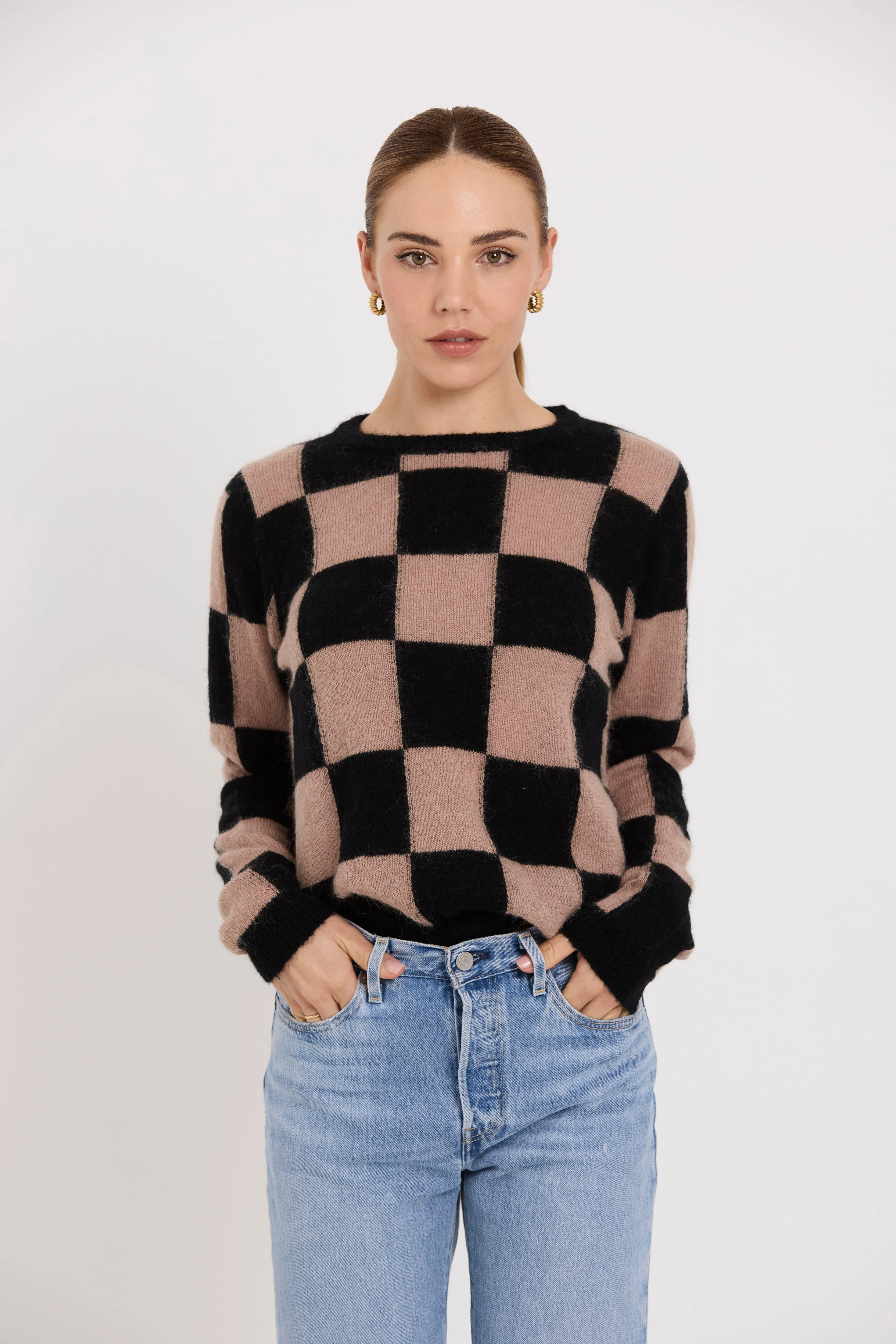 Box Jumper | Black Check