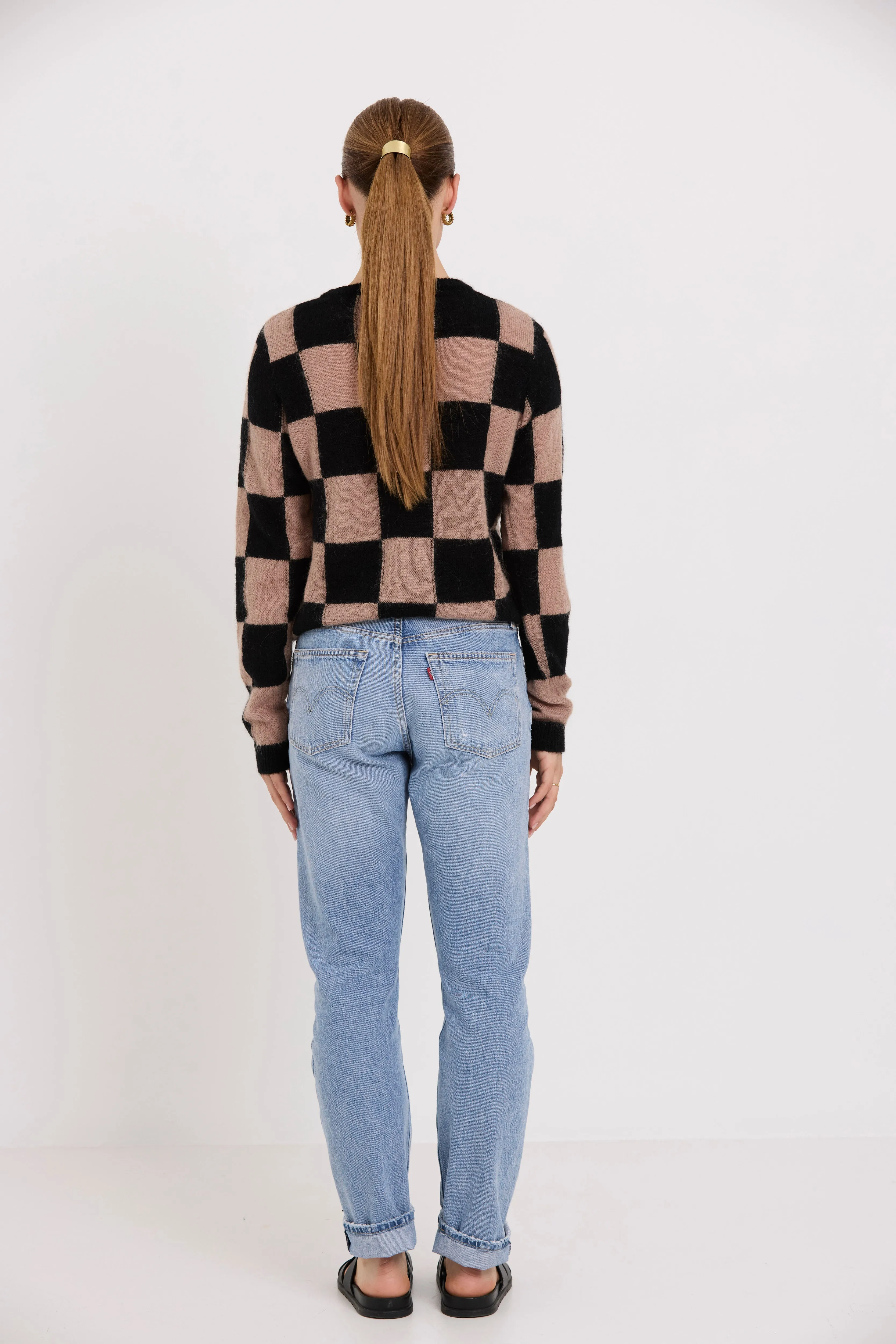 Box Jumper | Black Check