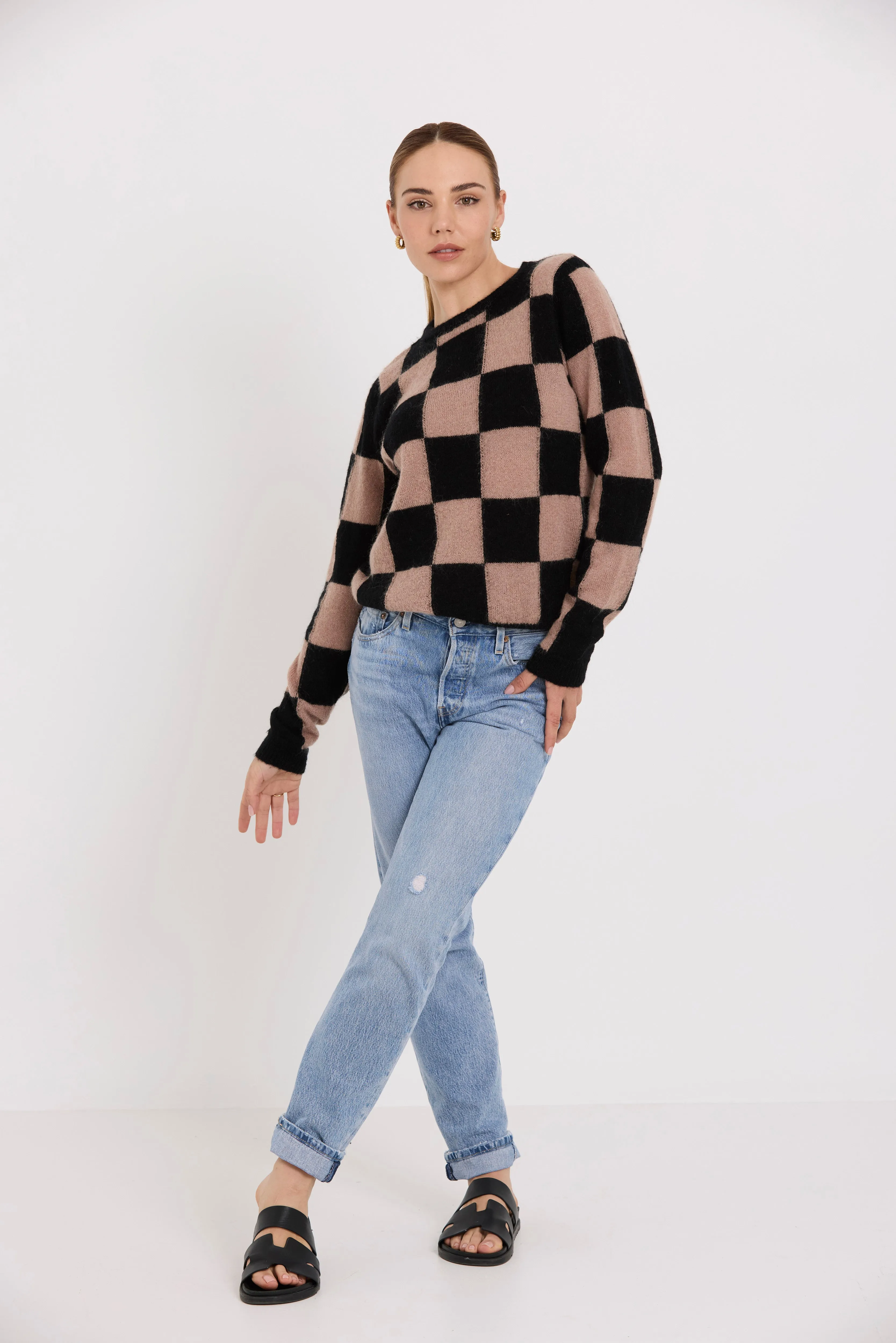 Box Jumper | Black Check