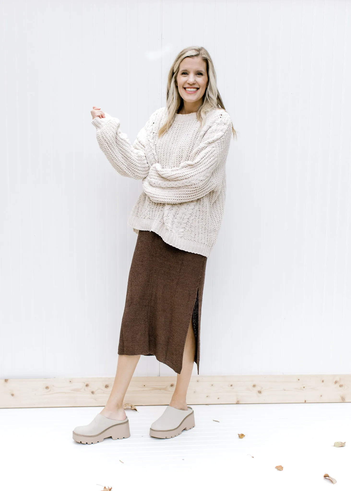 Brown Layer Me Sweater Dress