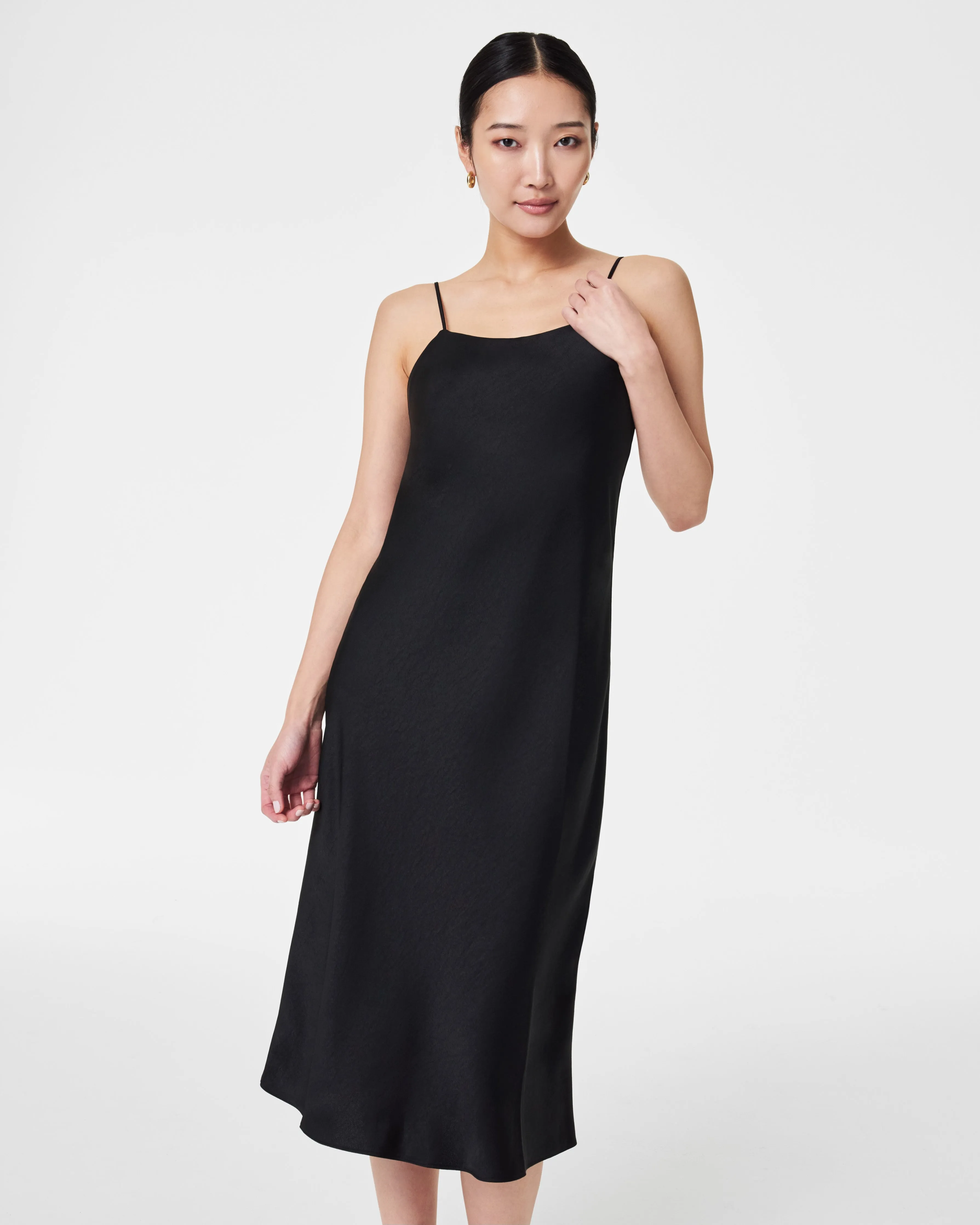 Carefree Crepe Reversible Slip Dress