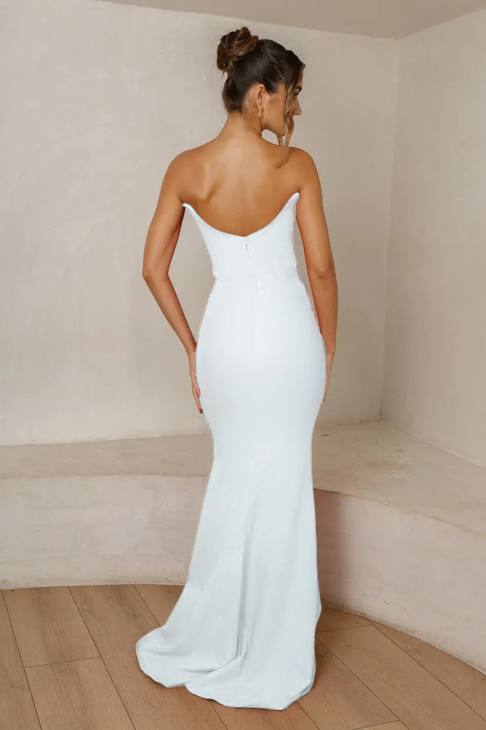 Elegant Celine Gown in Pure White