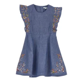 CHLOÉ Embroidery Chambray Dress