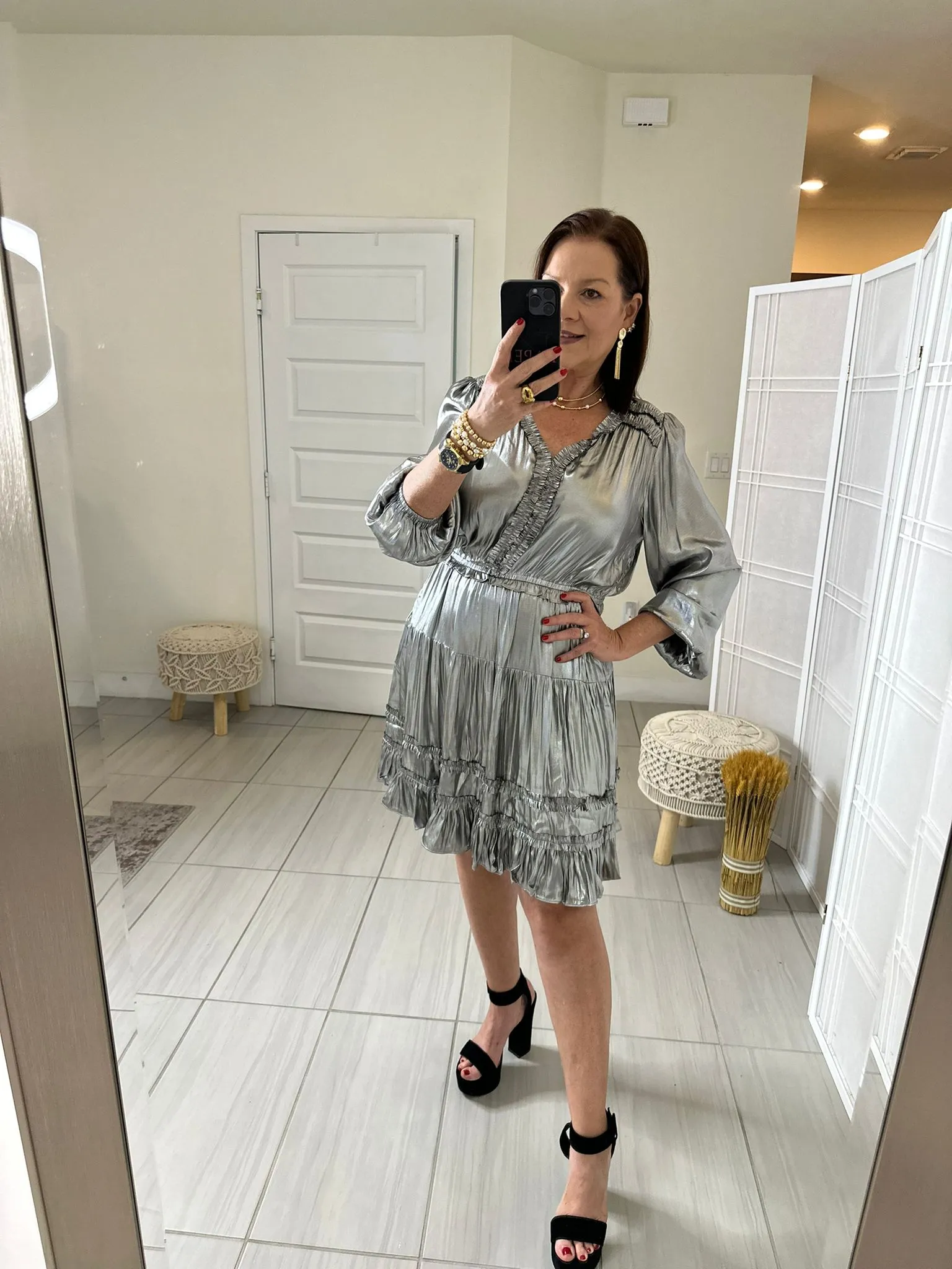 Cindy Metallic Dress