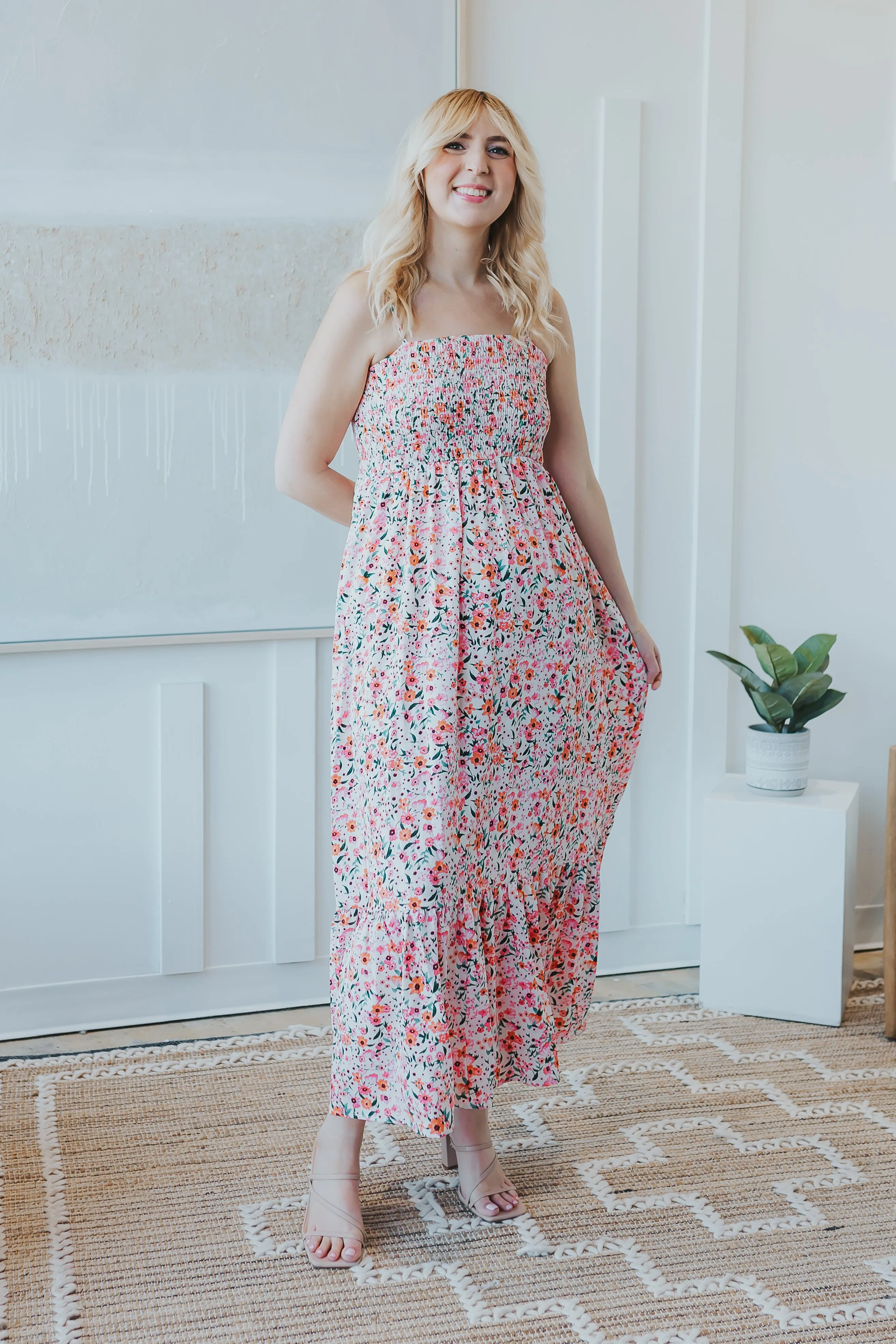 Coastal Smocked Maxi Dress