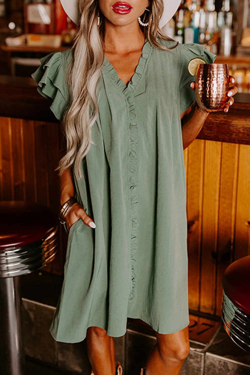 Dolly Days Ruffle Sleeve Dress - 2 Colors!