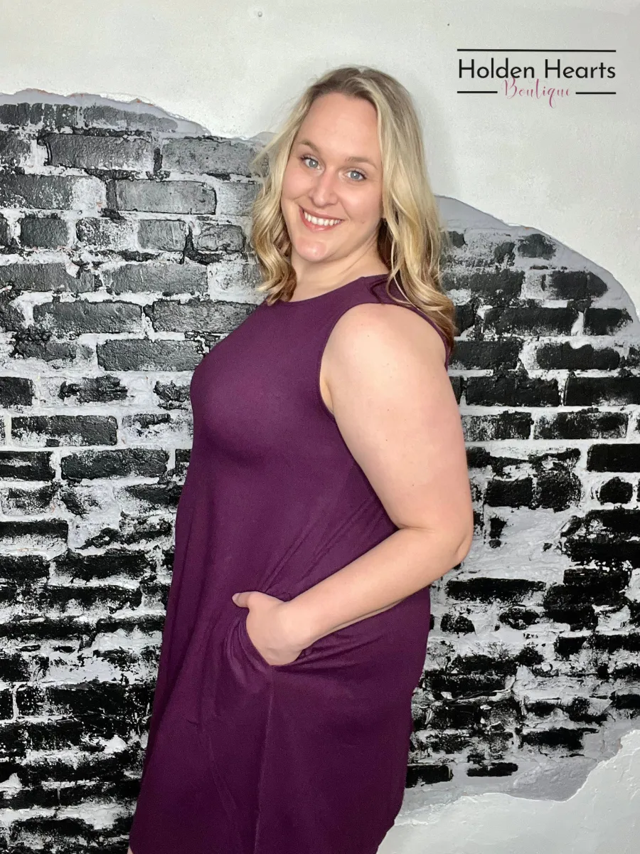 Eggplant Night On the Town Swing Dress