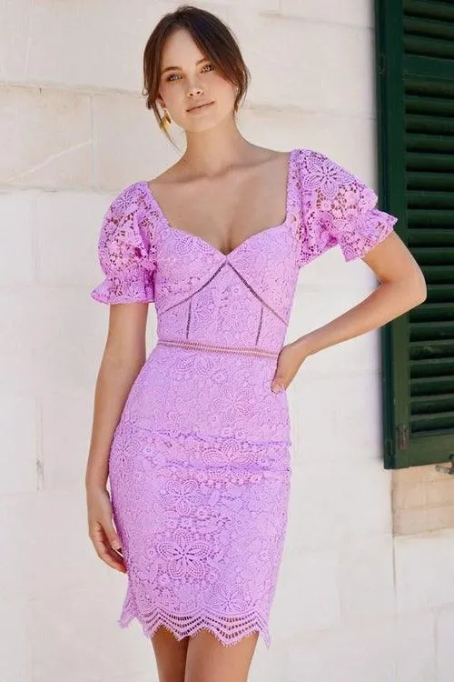 Ellington Lace Dress - Lilac