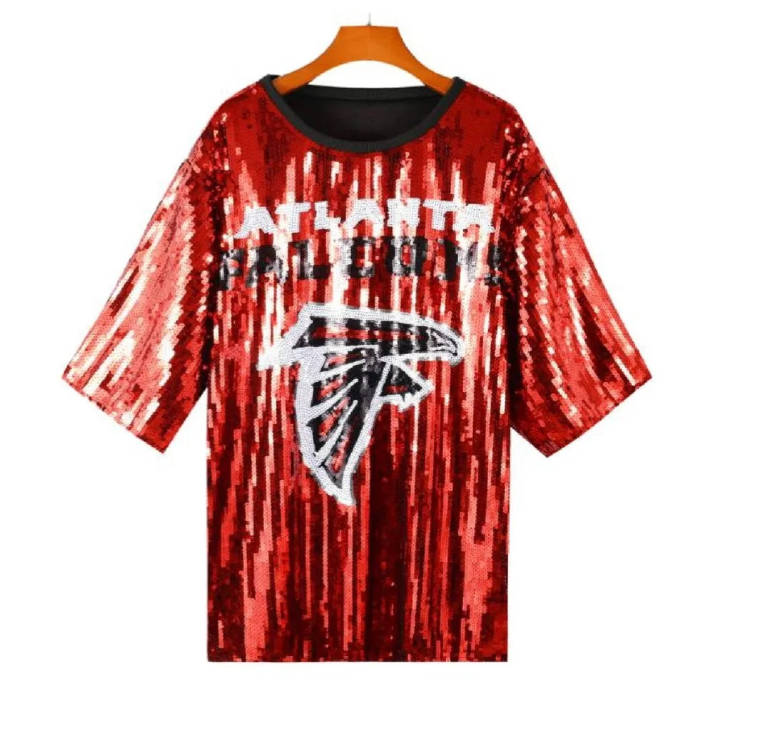 Falcons sequence letter dress with colored lettering