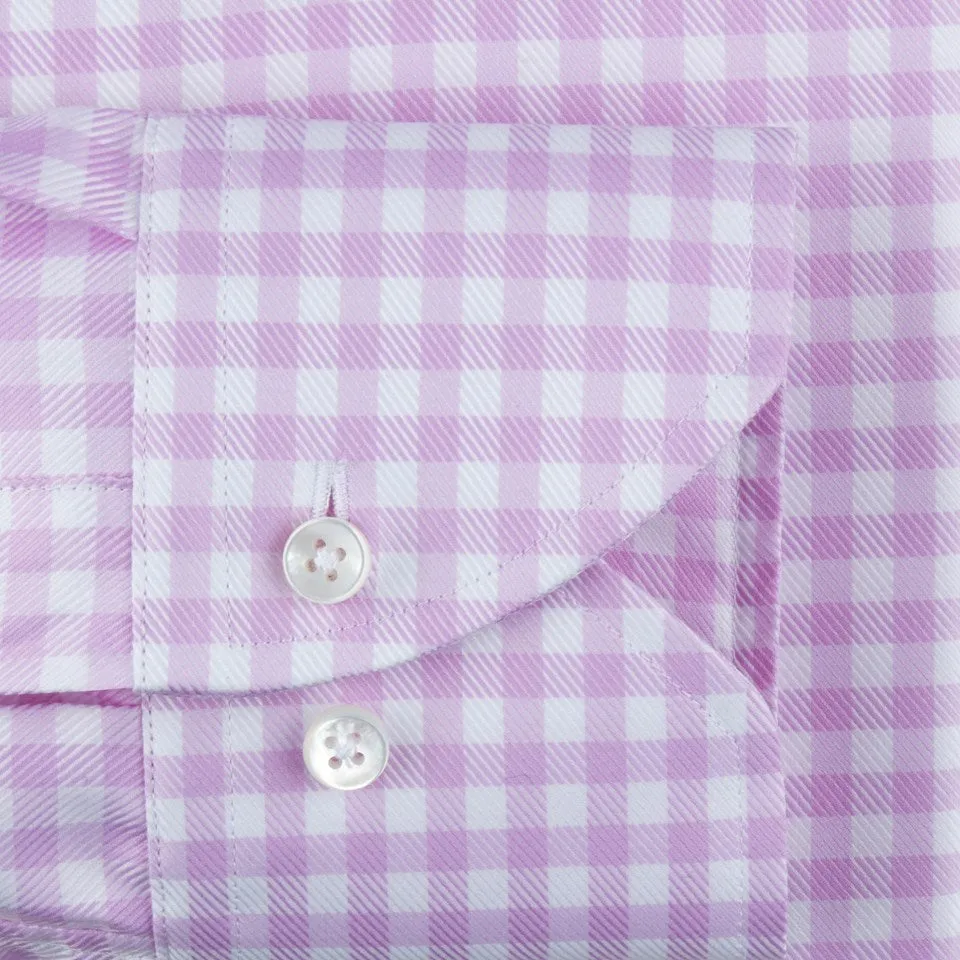 Fitted Body Gingham Checked Shirt 602111 8202