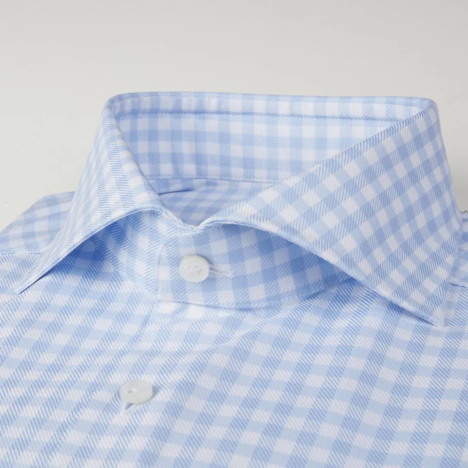 Fitted Body Gingham Checked Shirt 602111 8202