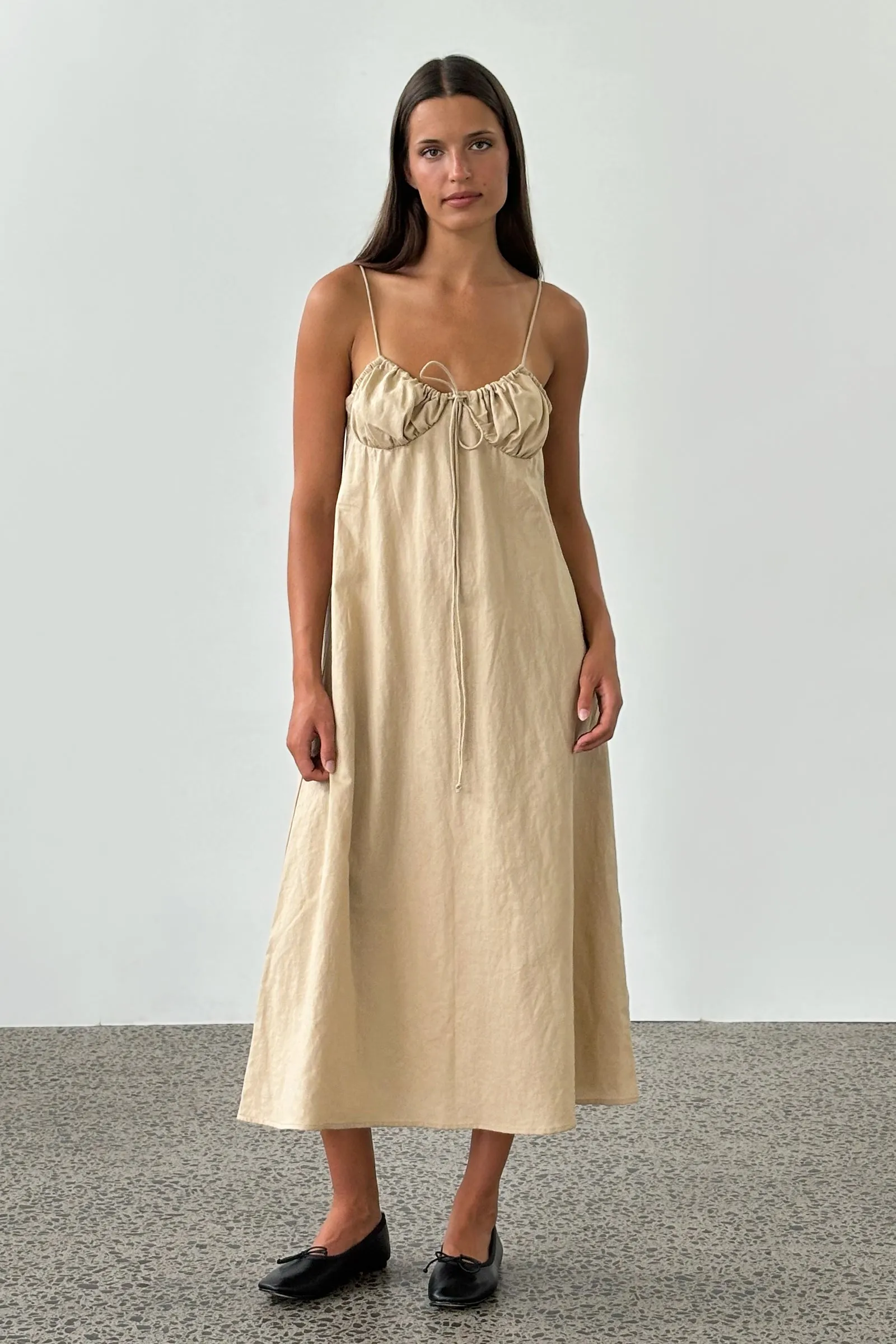 Frou Frou Dress in Sand