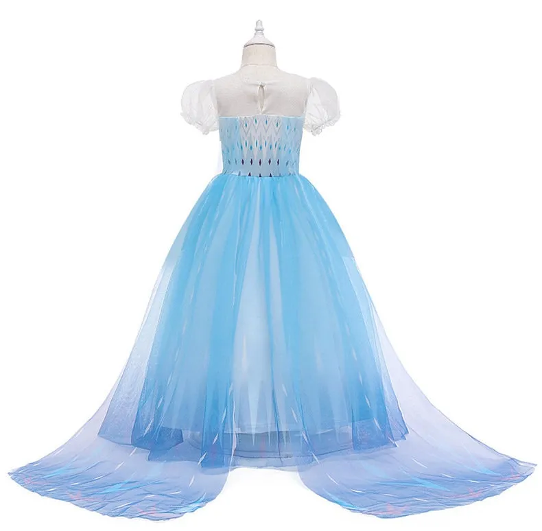 Girls Princess Elsa Inspired Dress Costume