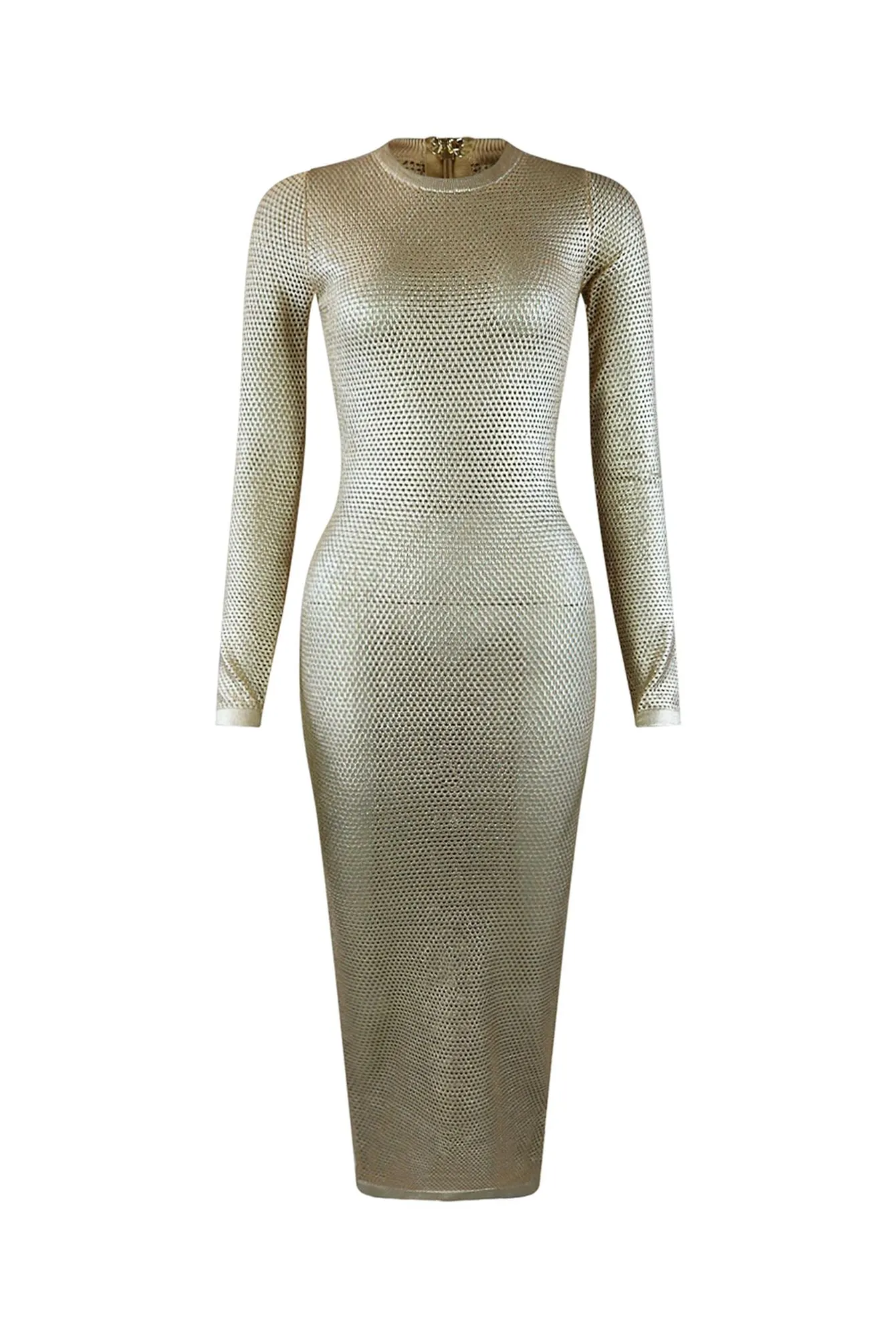 Gold Rush Metallic Midi Dress