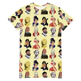 Greek Head Shots Lemon T-shirt dress