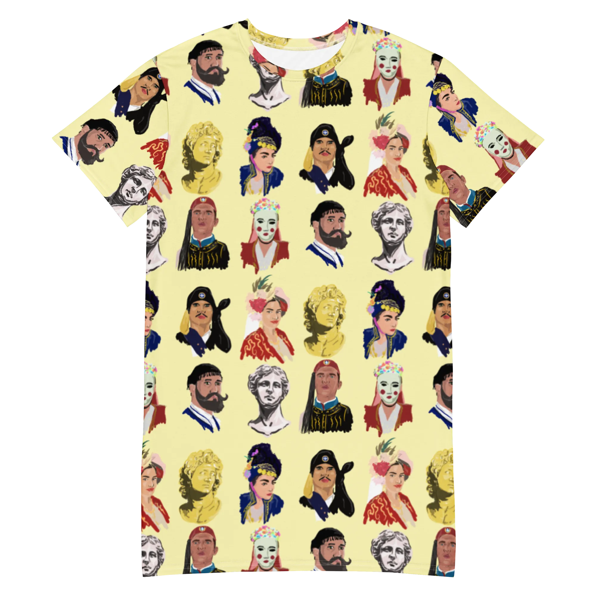 Greek Head Shots Lemon T-shirt dress