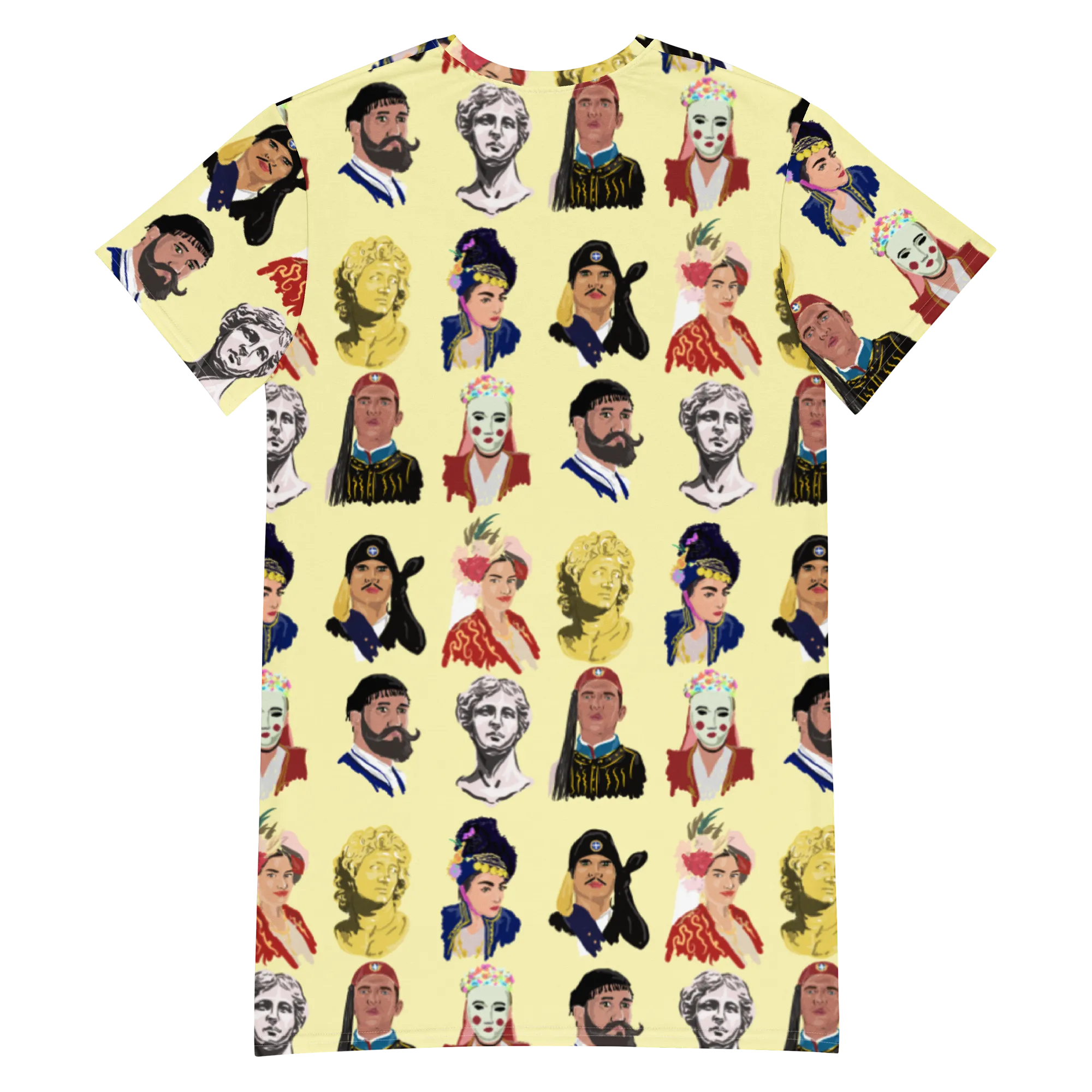 Greek Head Shots Lemon T-shirt dress