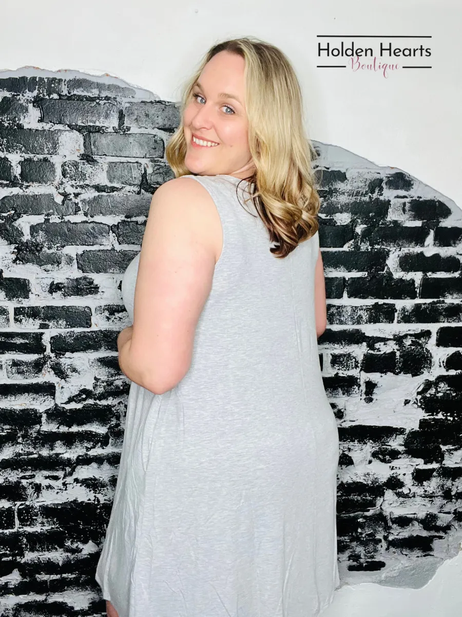 Heather Grey Night On the Town Swing Dress