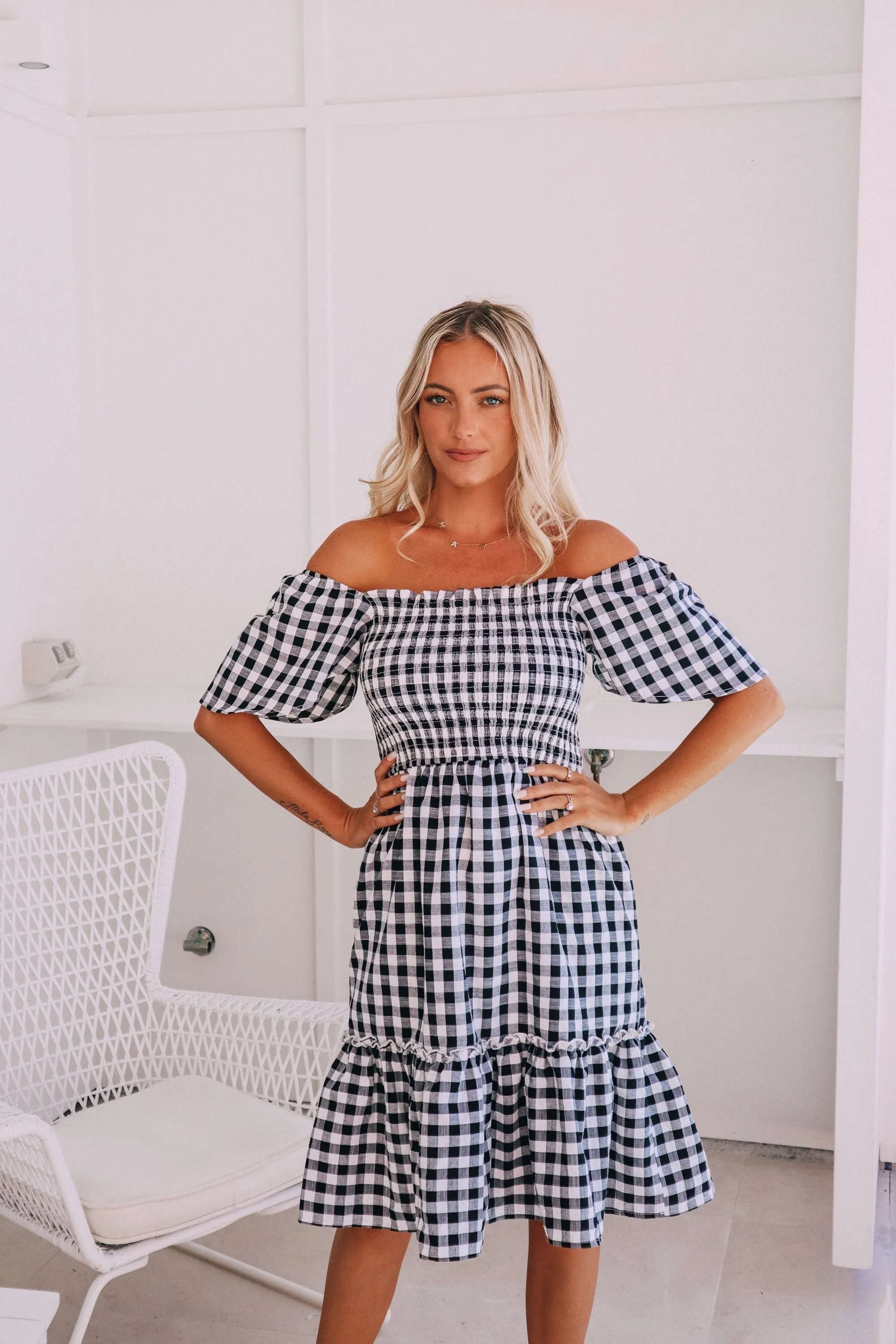 Honey Mini - Black & White Gingham