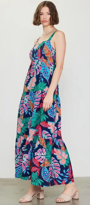 Isabella Maxi Dress in Tropical Print - FINAL SALE