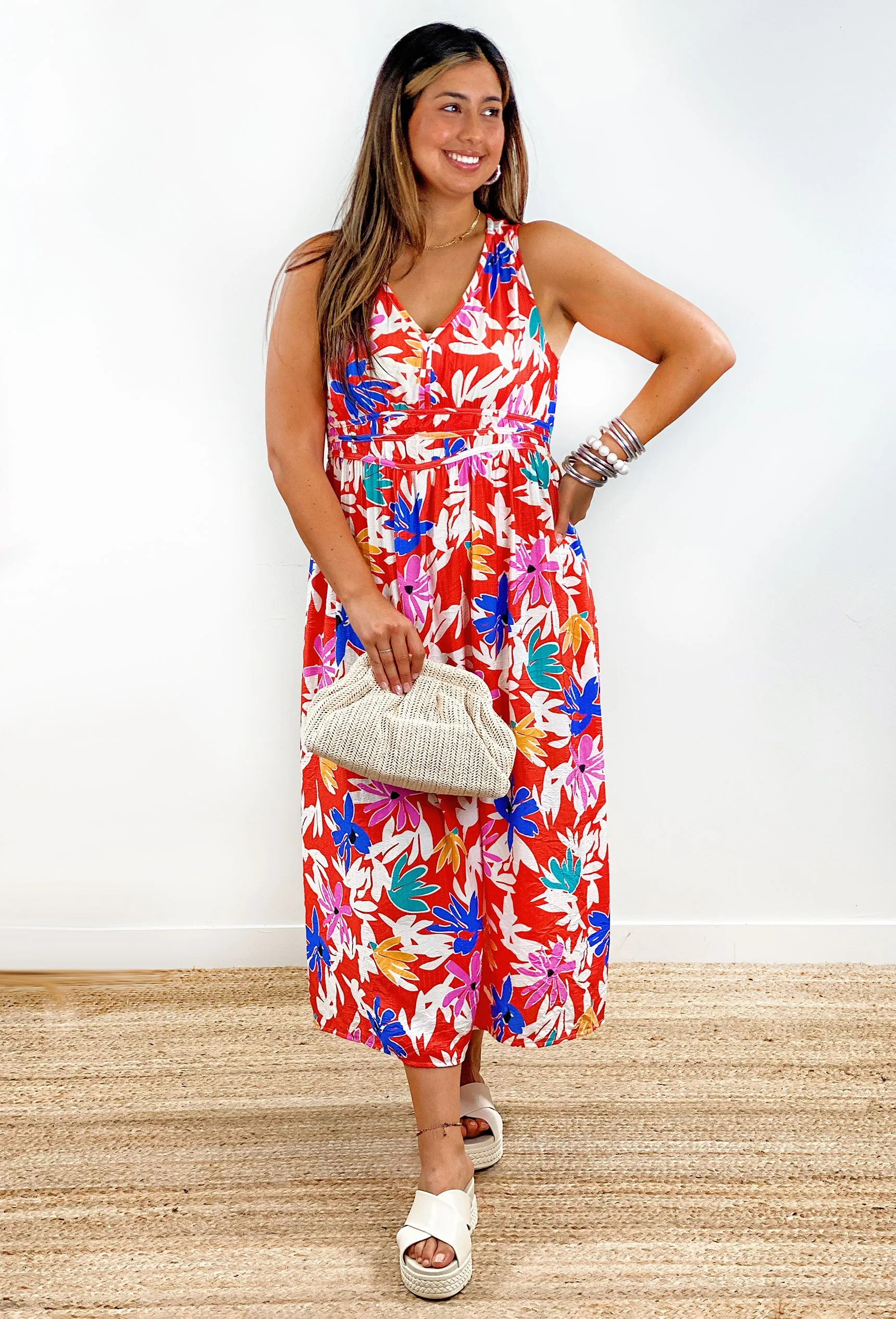 Island Bloom Midi Dress