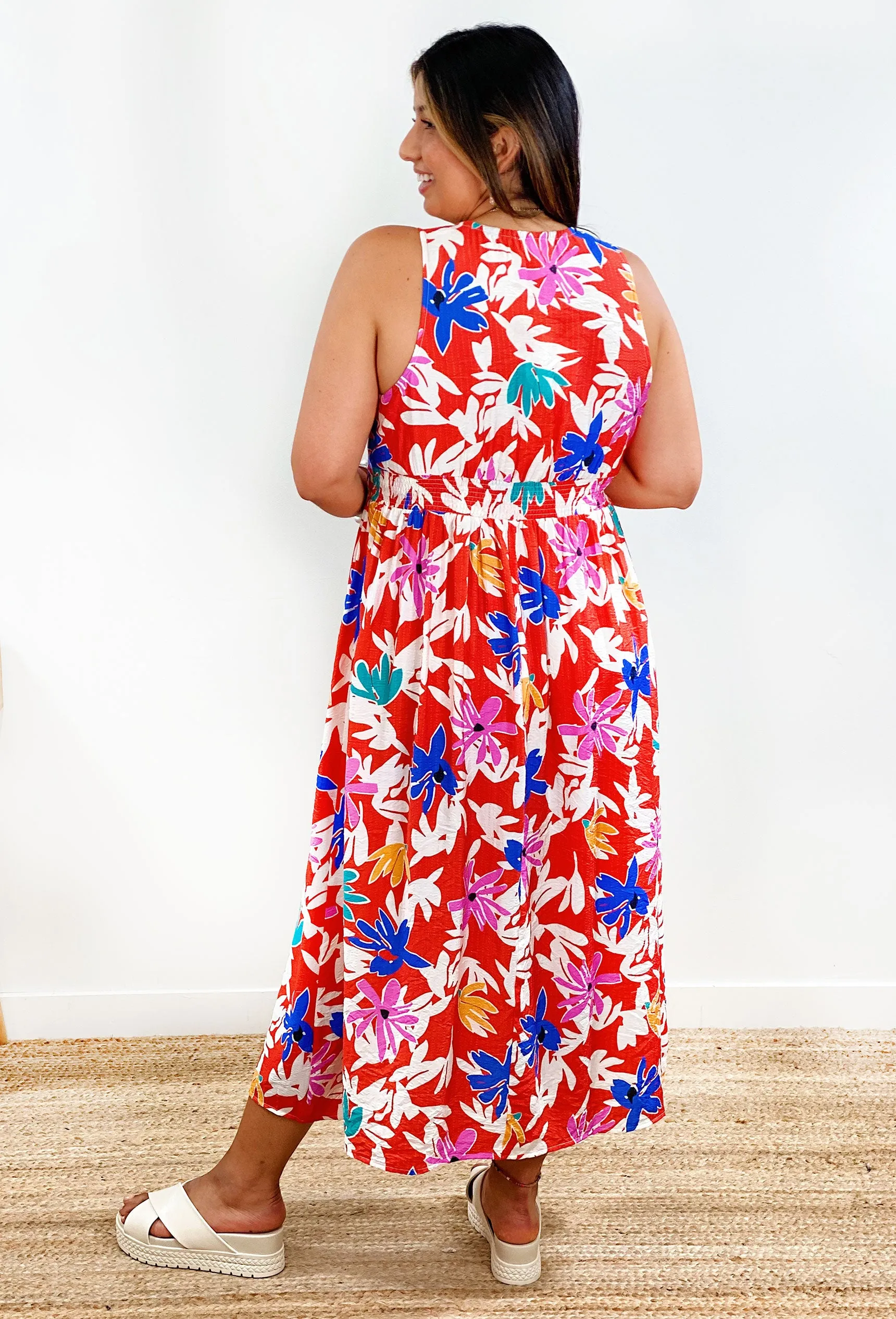 Island Bloom Midi Dress