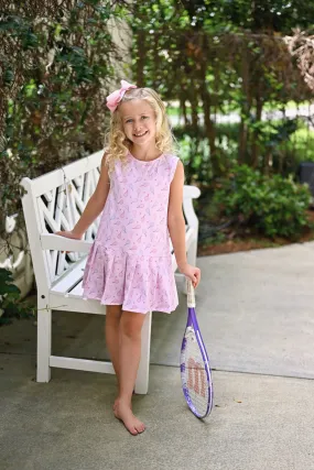 James & Lottie Stella Tennis Dress with Rackets