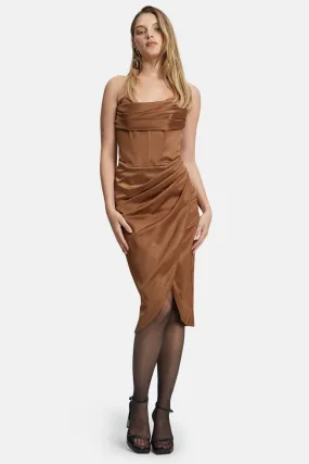 Jamila Corset Dress - Toffee