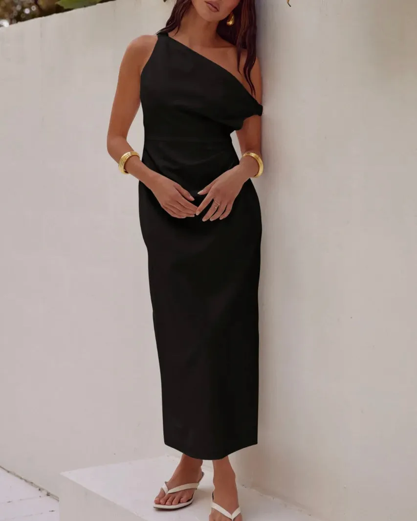 Jaspin Midi Dress Black