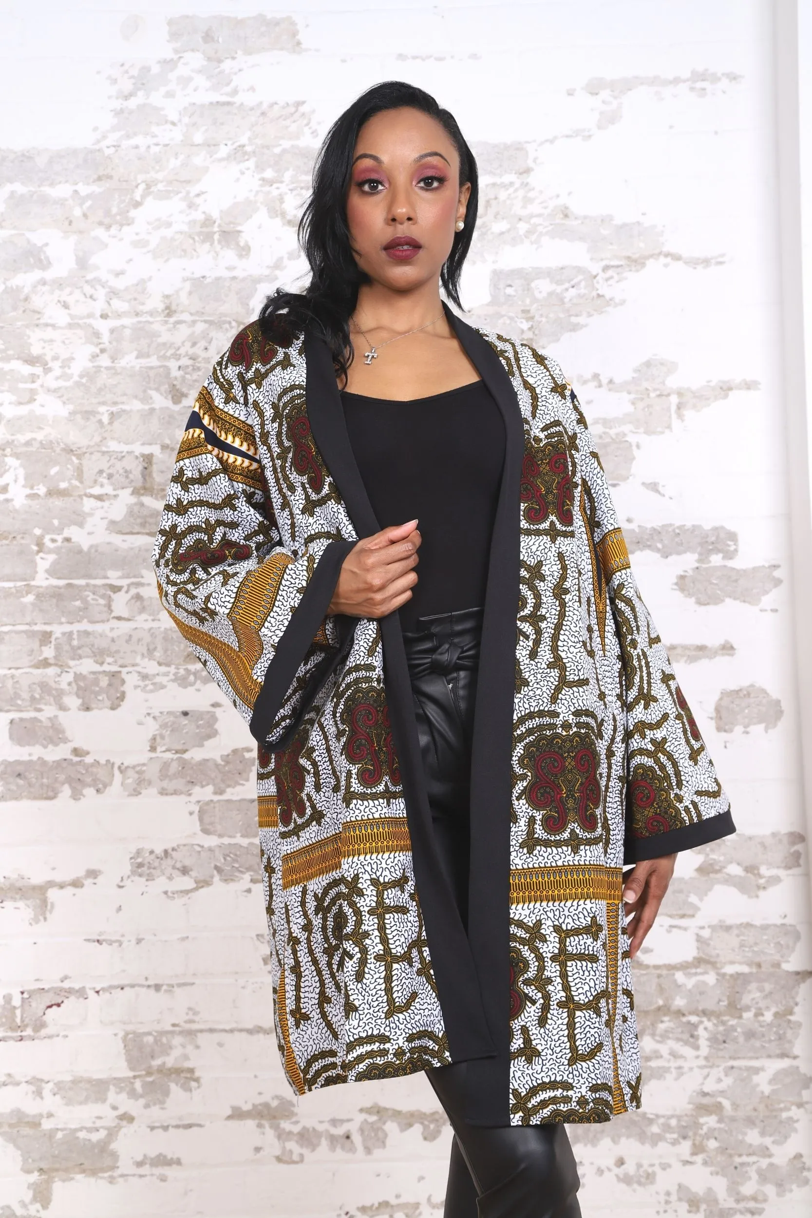 KANDIA AFRICAN PRINT KIMONO WOMEN'S DRESS/TOP