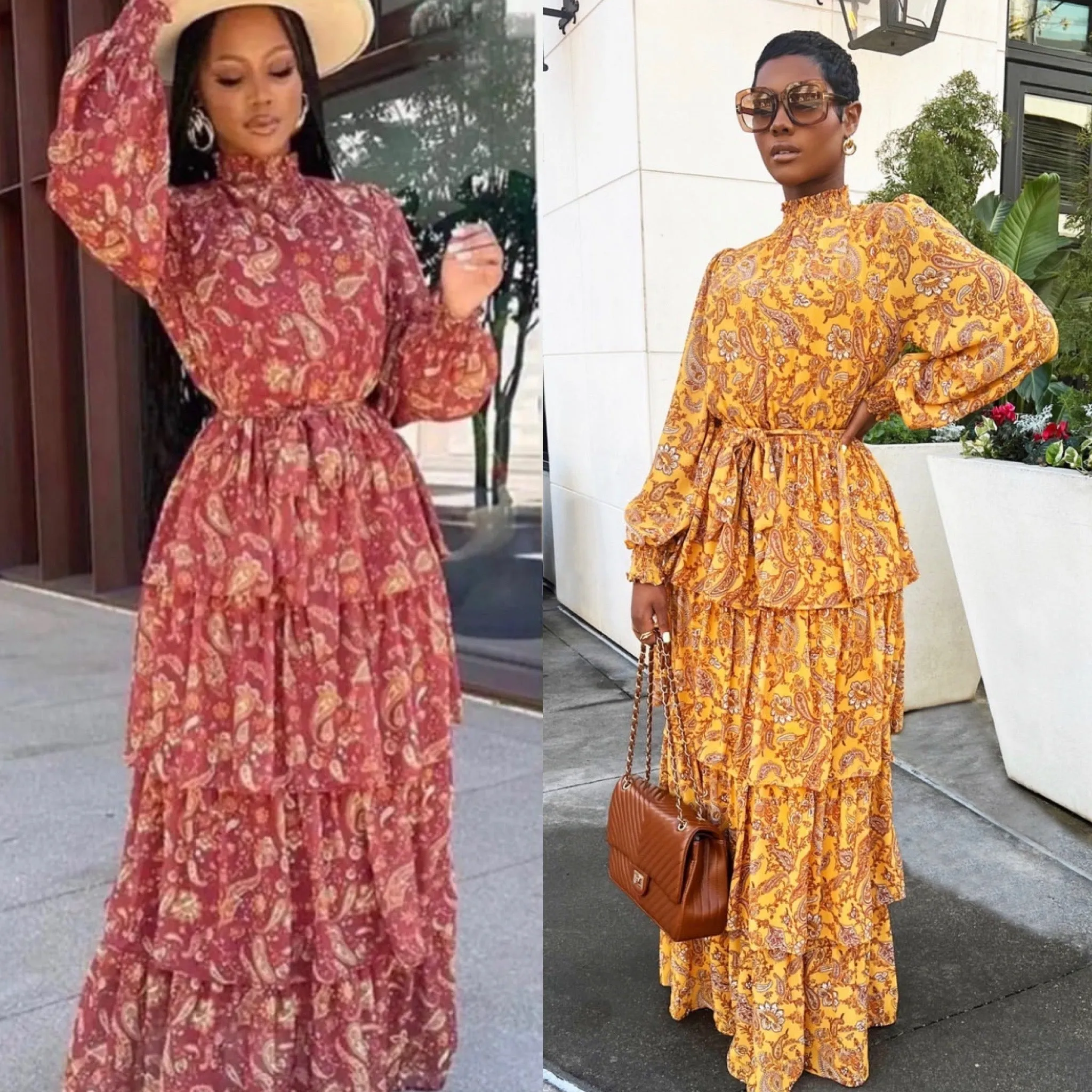 Long Sleeve Floral Maxi Dress