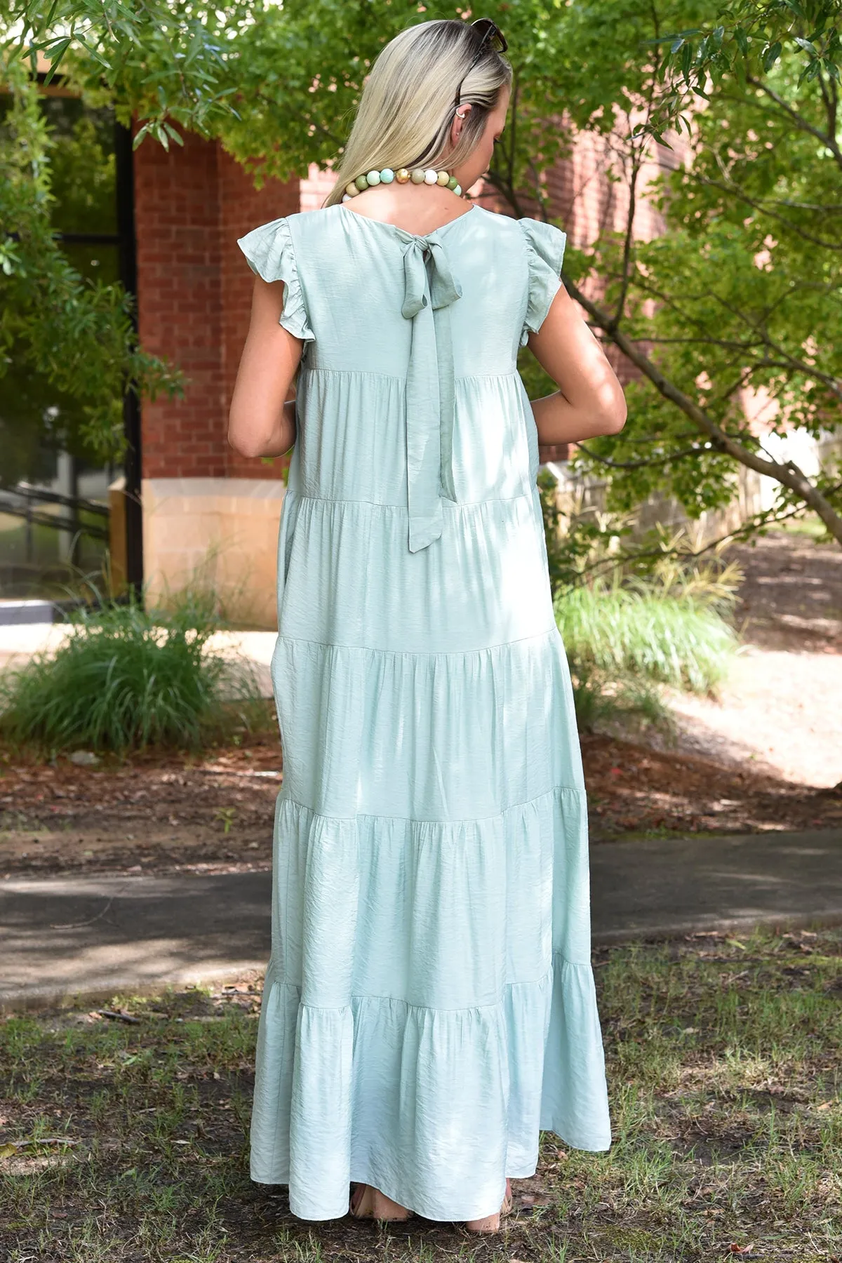 LOTS OF LOVE DRESS-SAGE GREEN